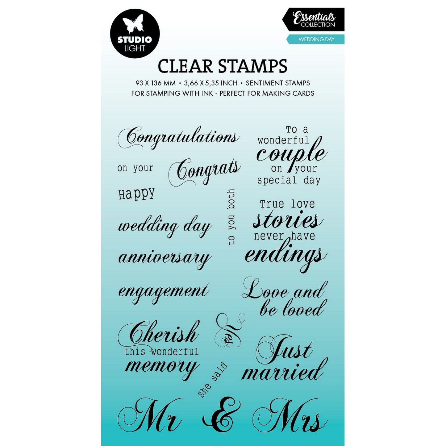 Studio light • essentials clear stamps wedding day