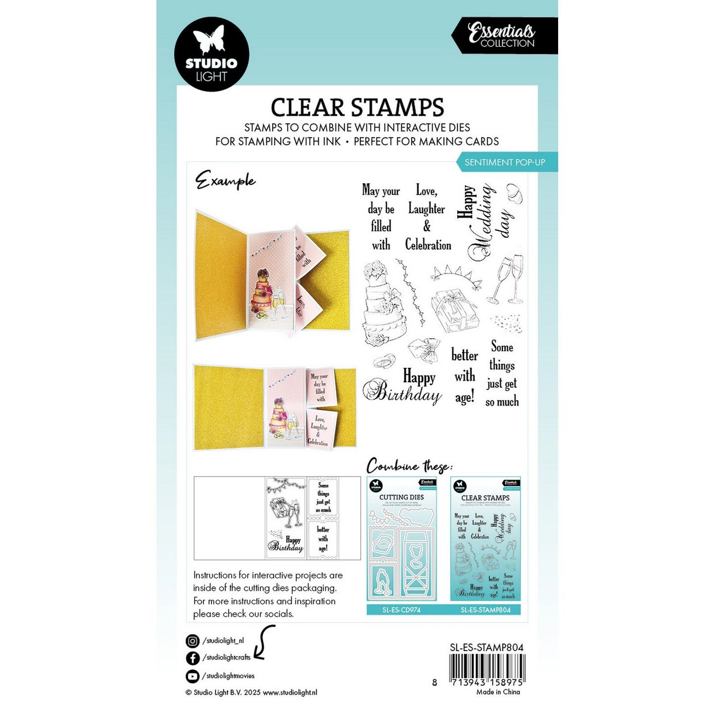 Studio light • essentials clear stamp turning pop-out