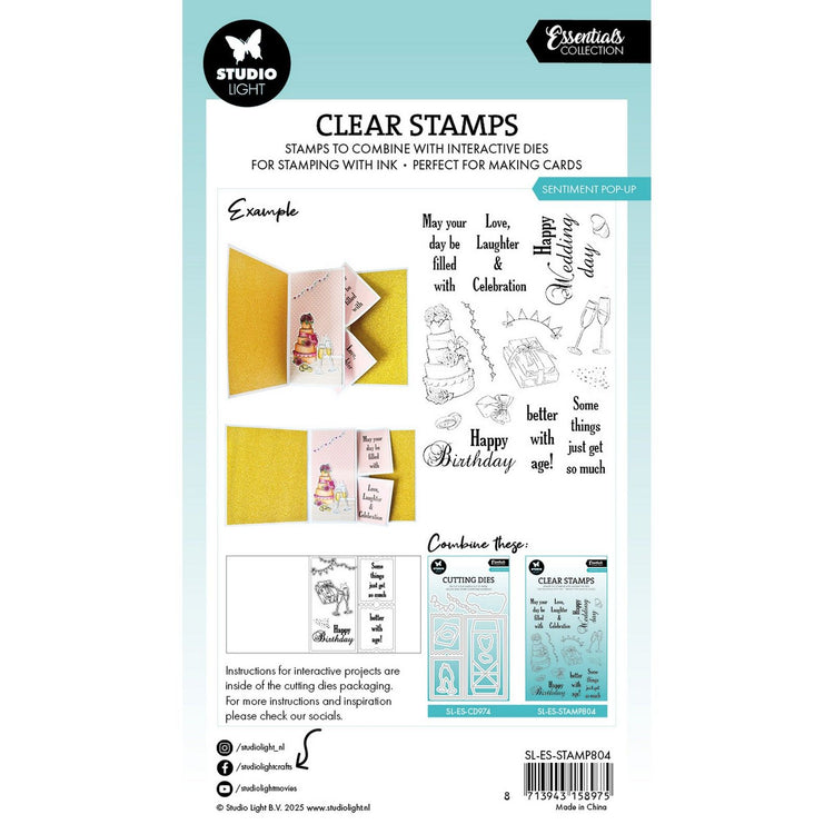Studio light • essentials clear stamp turning pop-out