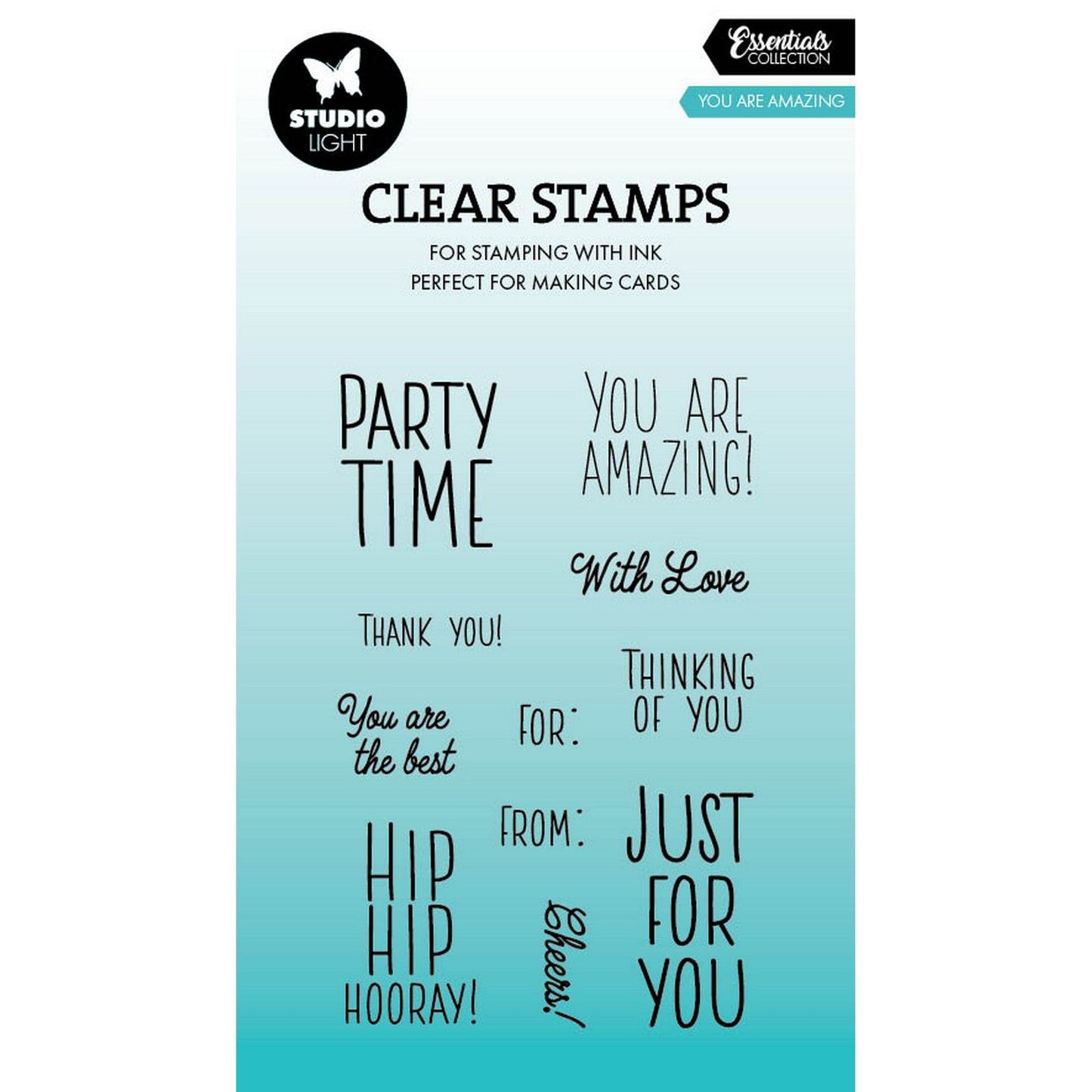 Studio light • essentials clear stamp you are amazing
