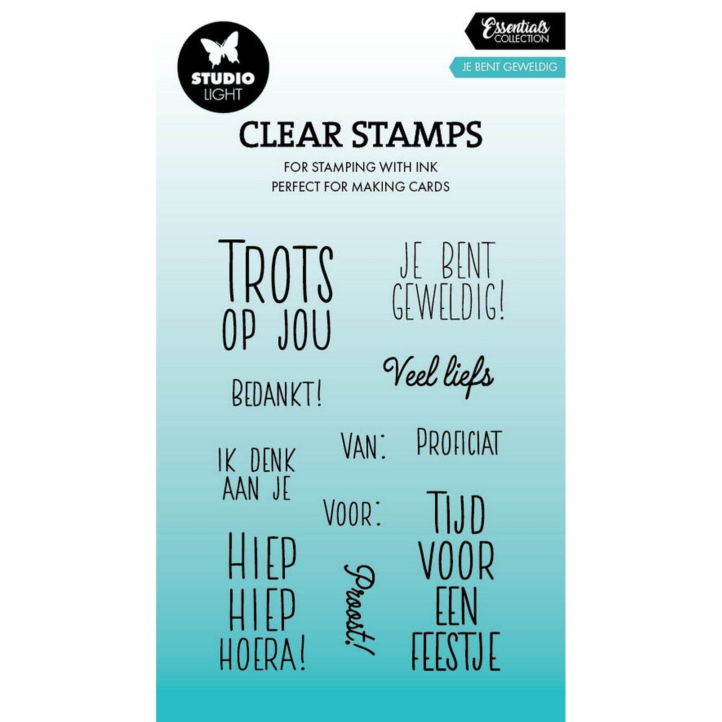 Studio light • essentials clear stamp je bent geweldig