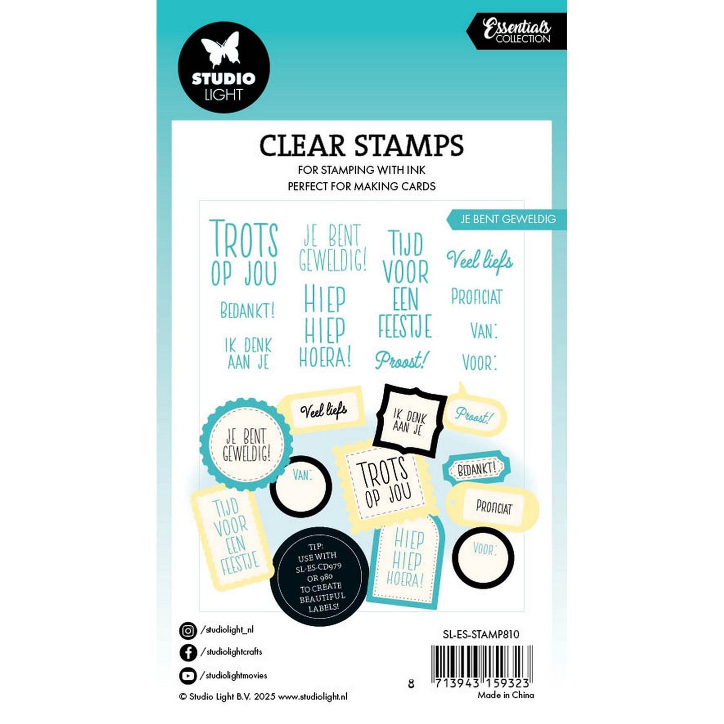Studio light • essentials clear stamp je bent geweldig