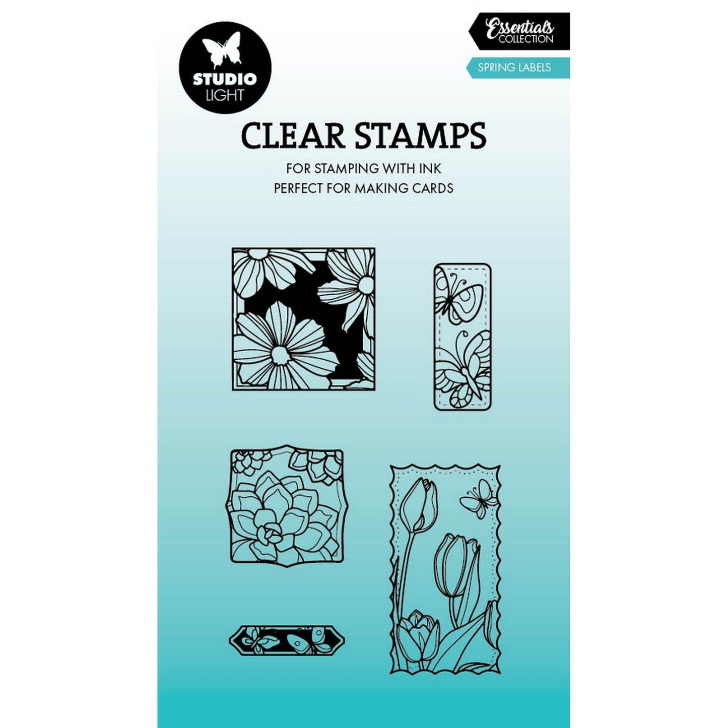 Studio light • essentials clear stamp spring labels