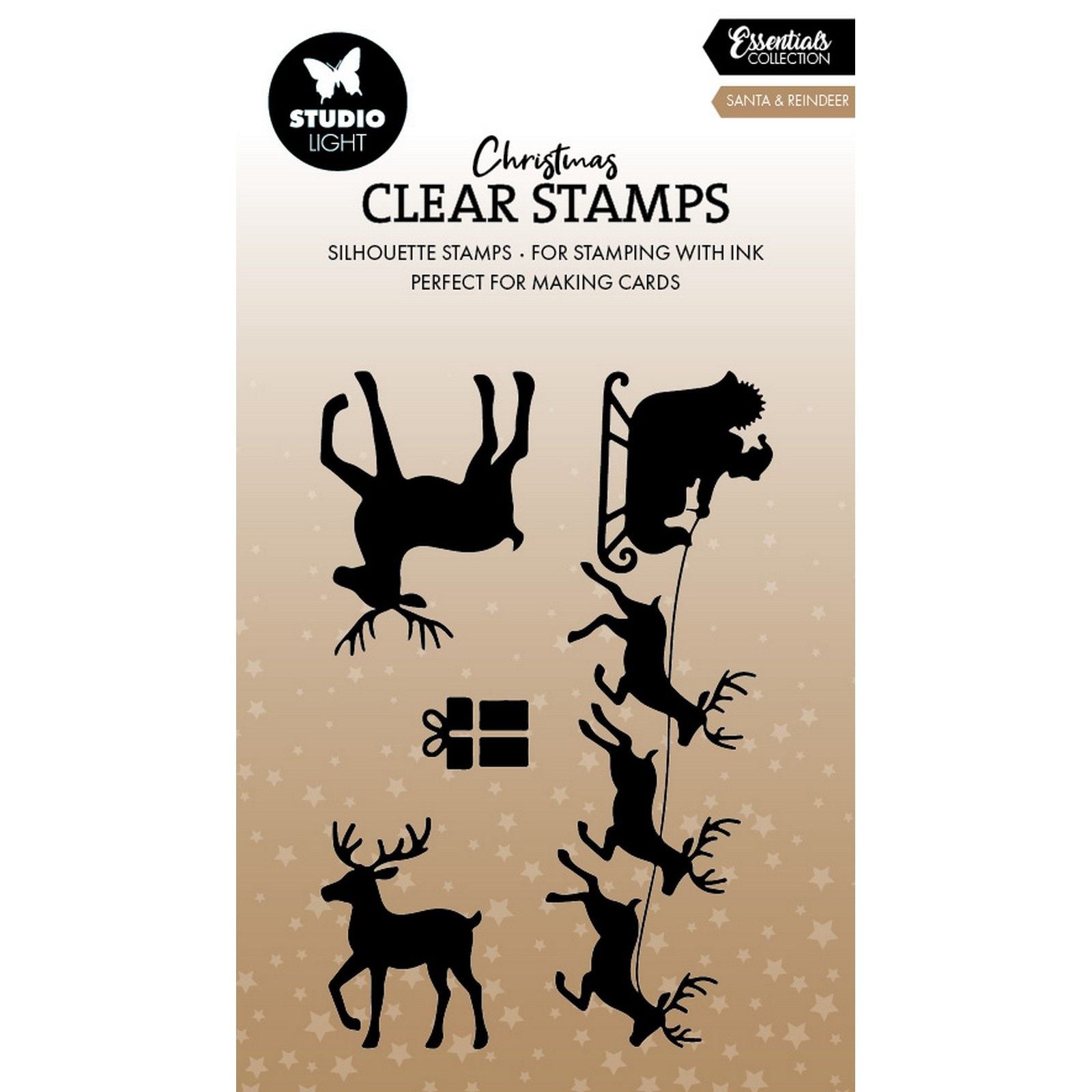 Studio light • essentials clear stamp santa reindeer