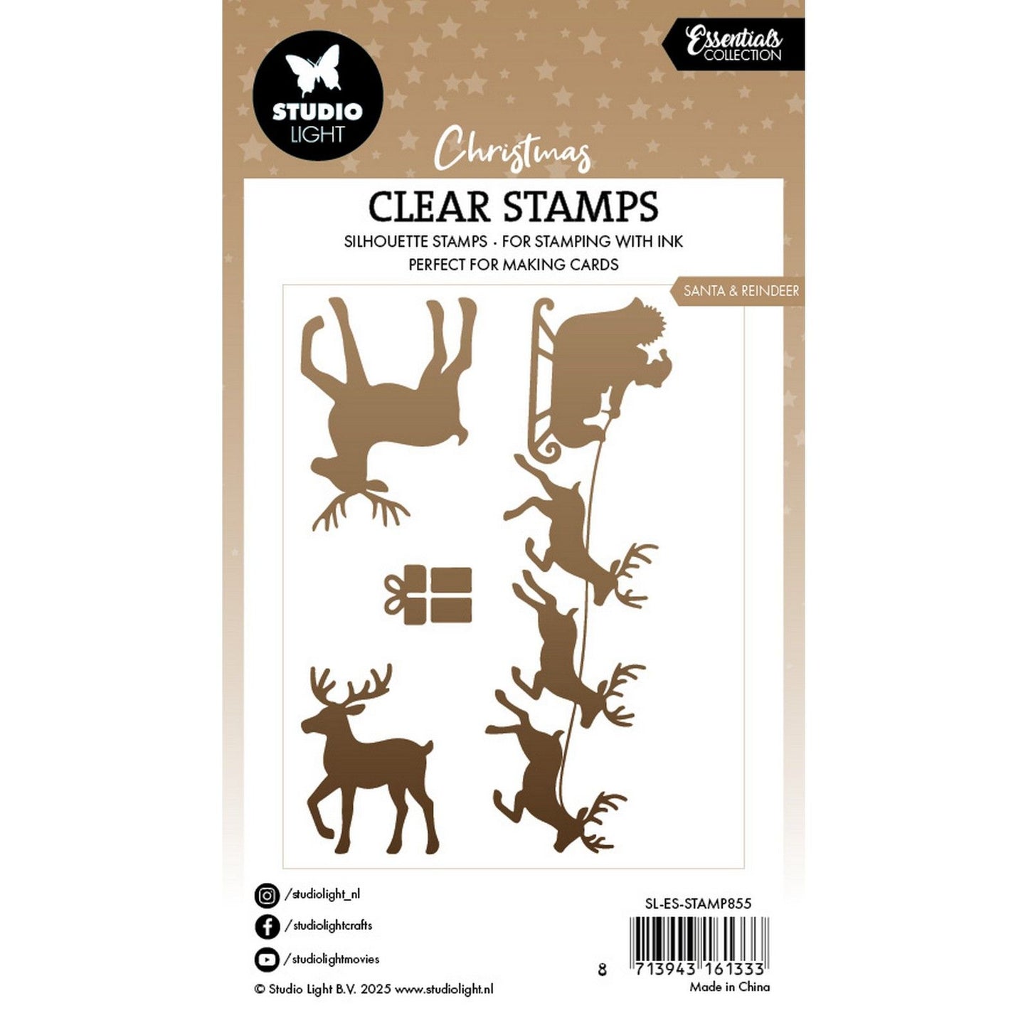 Studio light • essentials clear stamp santa reindeer