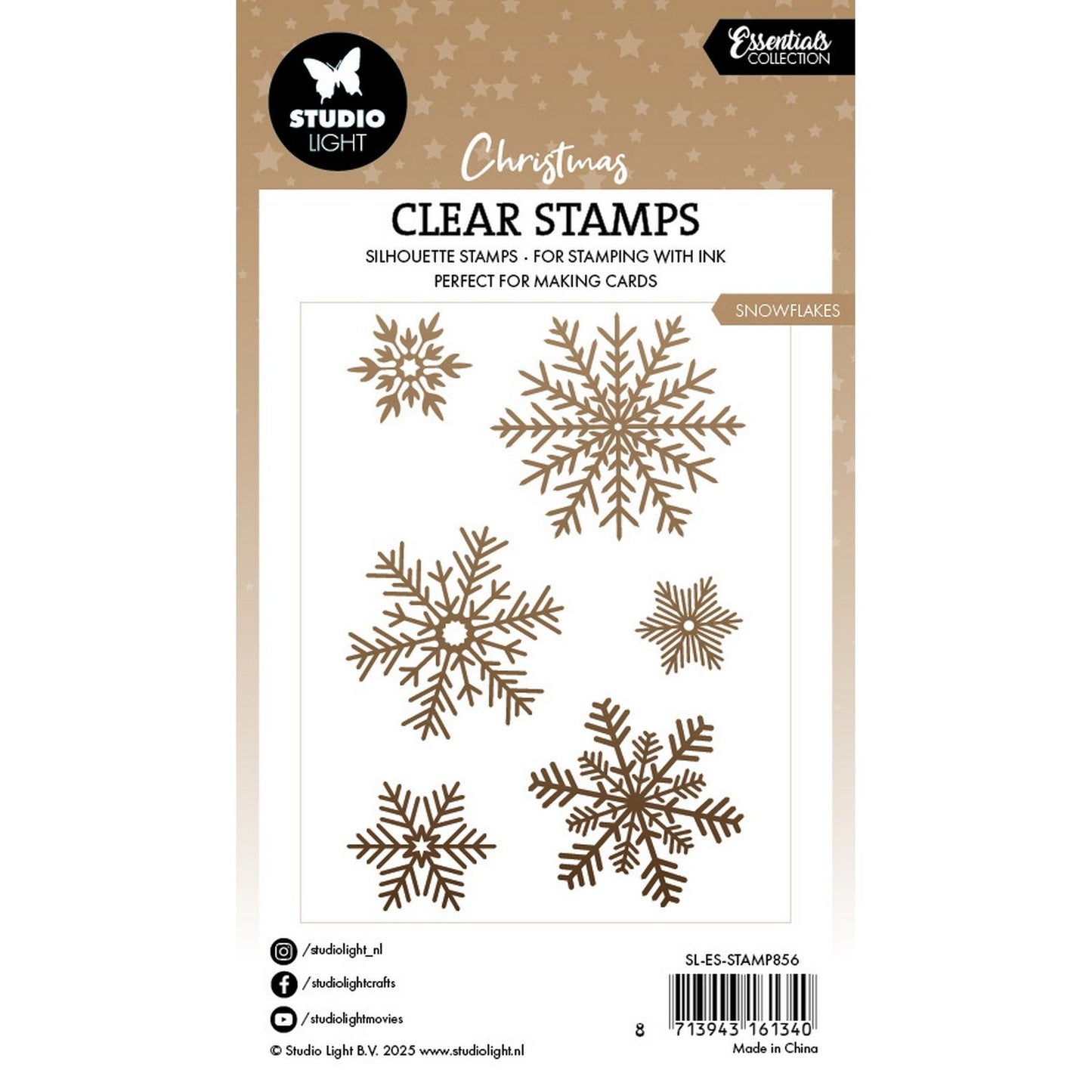 Studio light • essentials clear stamp snowflakes