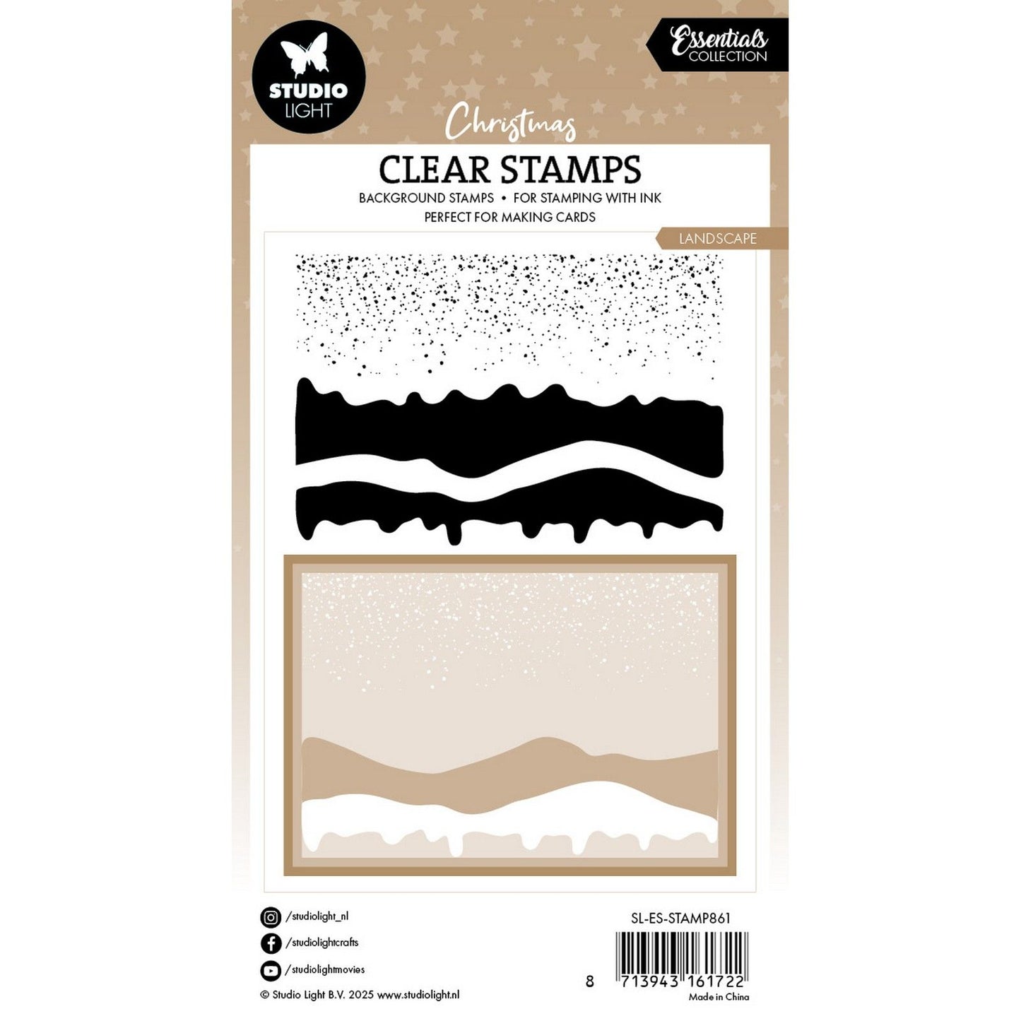 Studio light • essentials clear stamp snow landscape