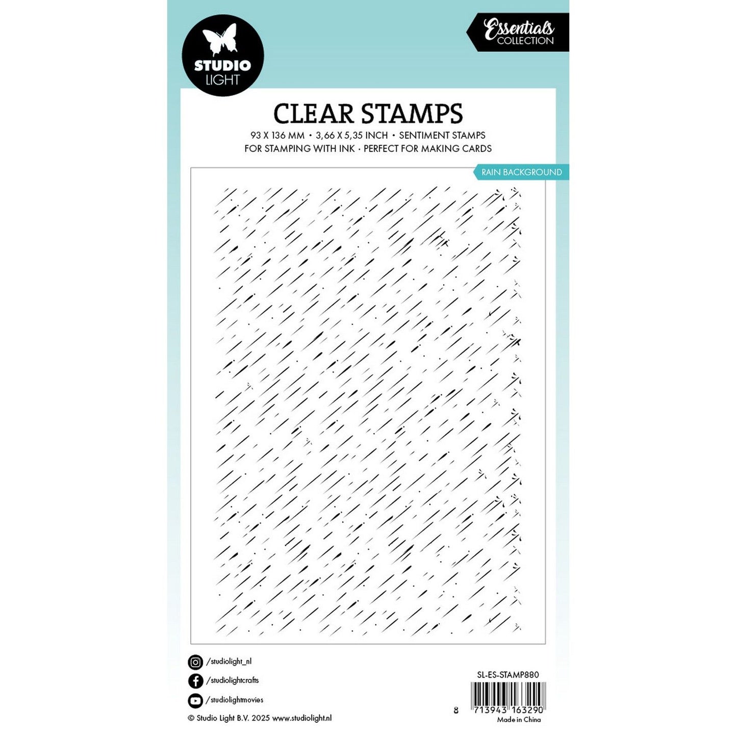 Studio light • essentials clear stamp rain background