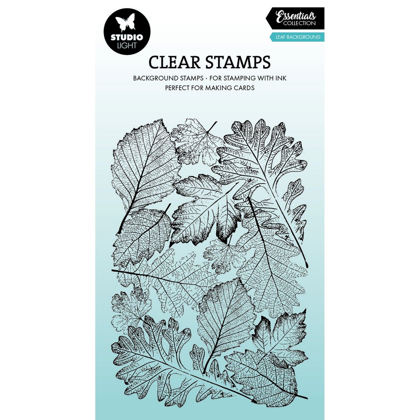 Studio light • essentials clear stamp leaf background