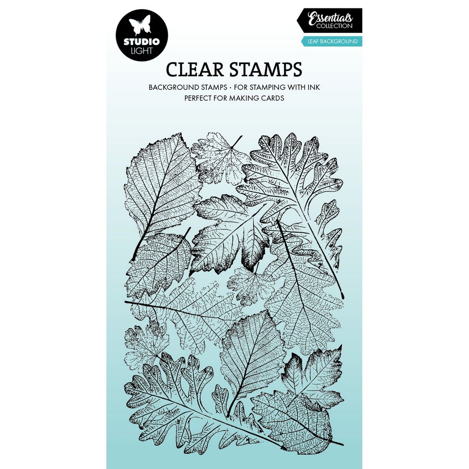 Studio light • essentials clear stamp leaf background