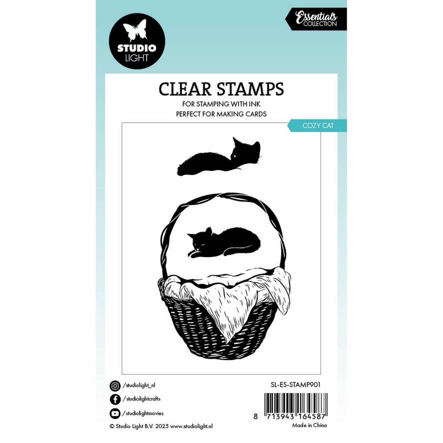 Studio light • clear stamp cozy cat essentials 53x89x3mm 3 pieces