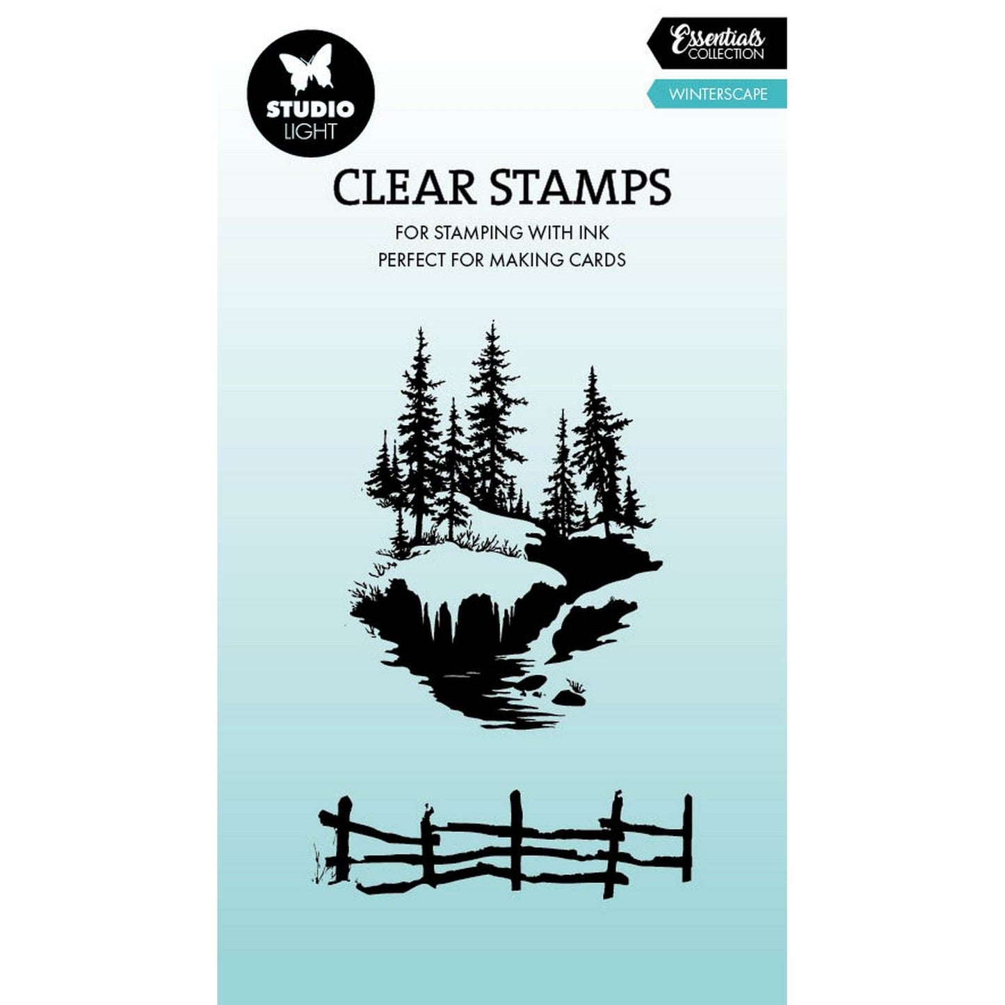 Studio light • clear stamp winterscape essentials 57x86x3mm 2 pieces