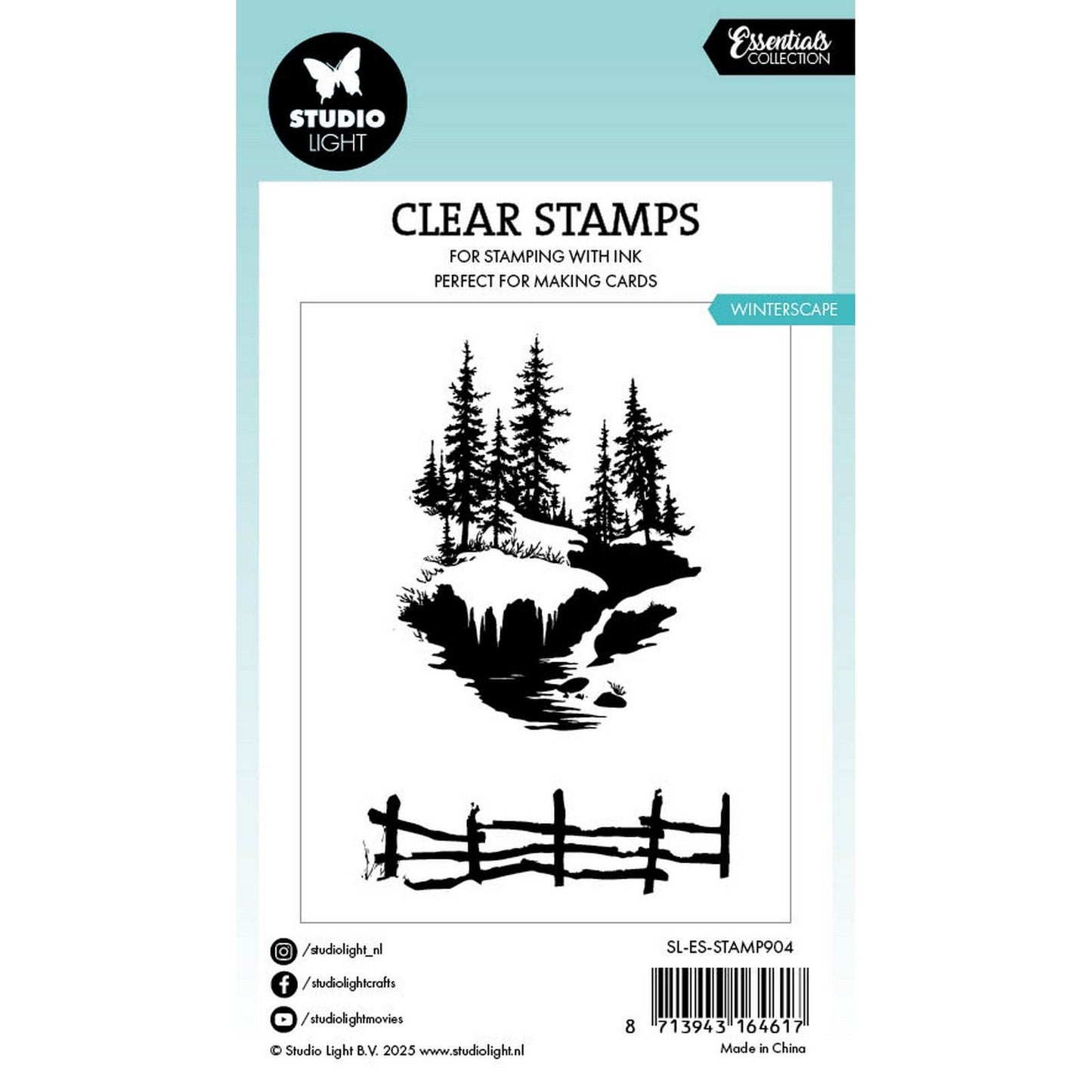 Studio light • clear stamp winterscape essentials 57x86x3mm 2 pieces
