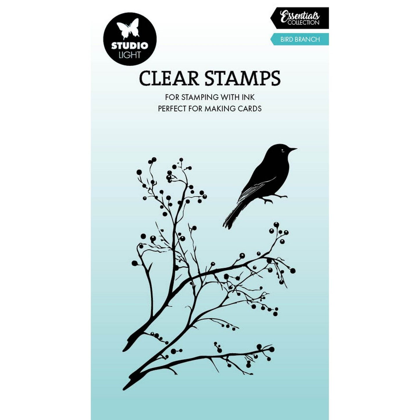 Studio light • clear stamp bird branch essentials 62x88x3mm 2 pieces
