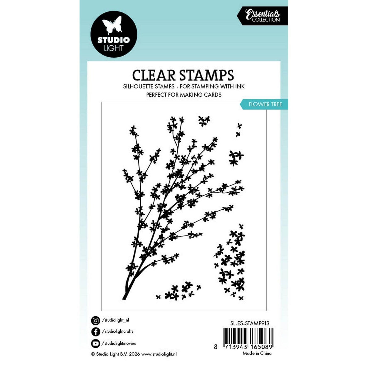 Studio light • essentials clear stamp flower tree