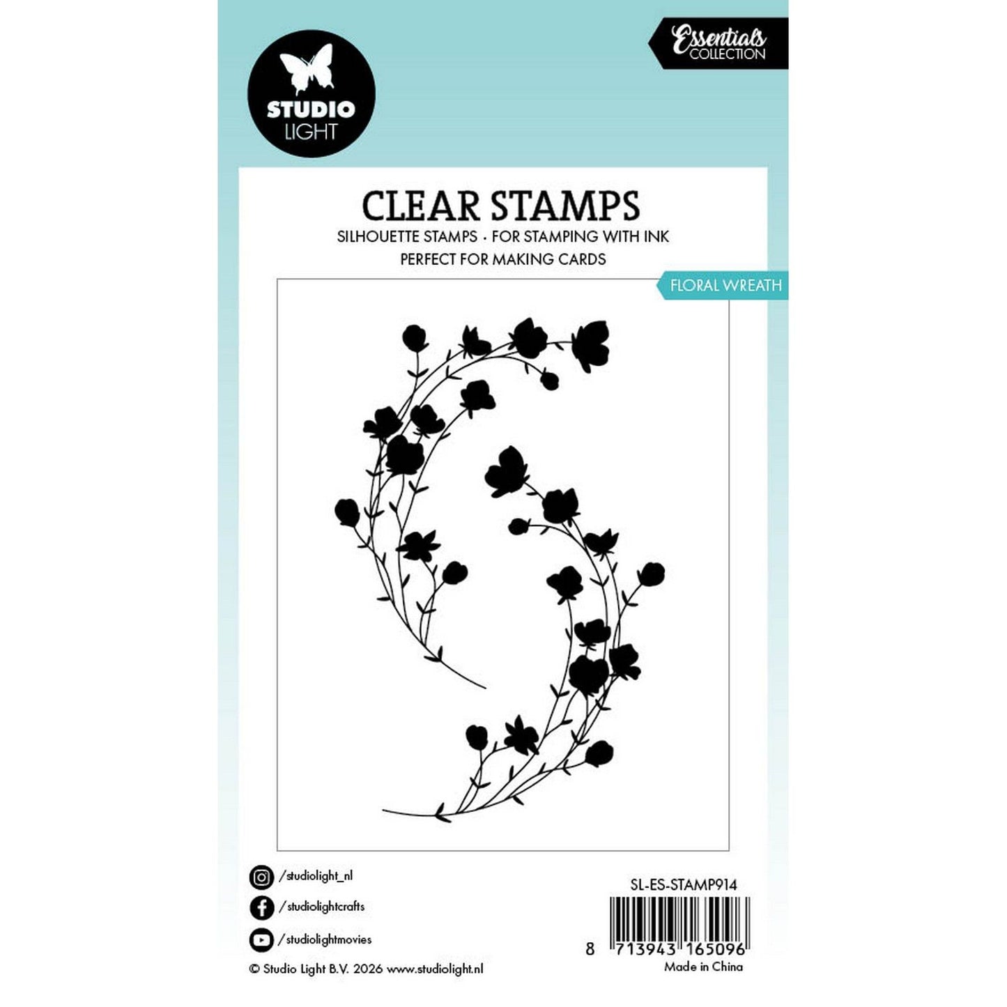 Studio light • essentials clear stamp floral wreath