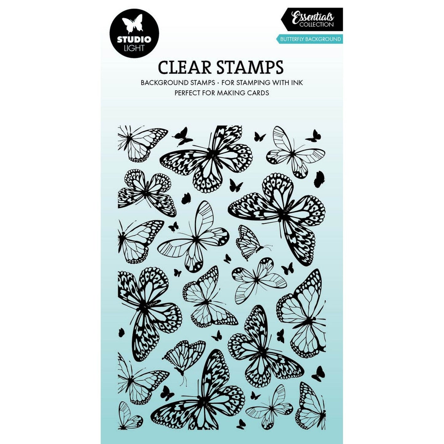 Studio light • essentials clear stamp butterflies background