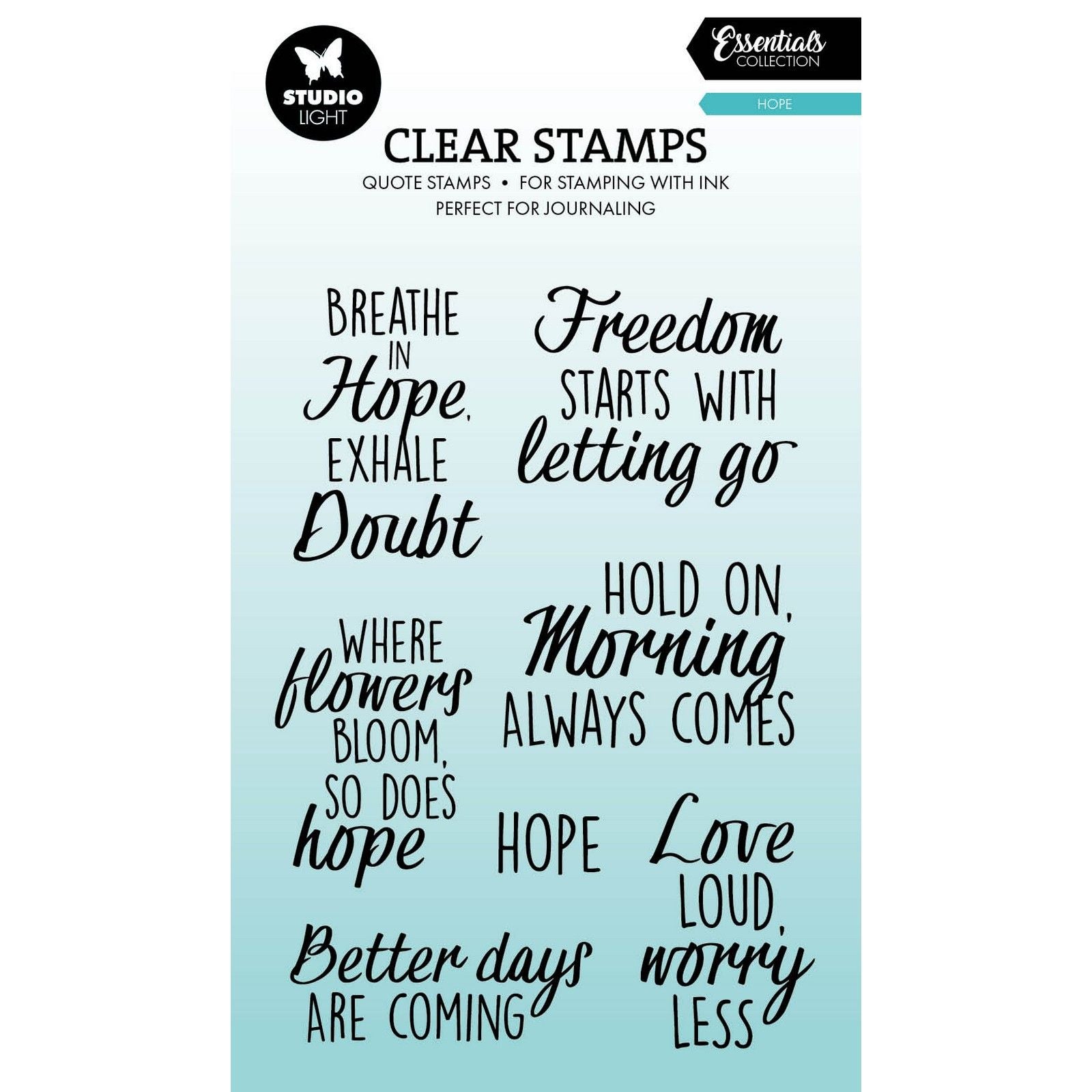 Studio light • essentials clear stamp quotes hope