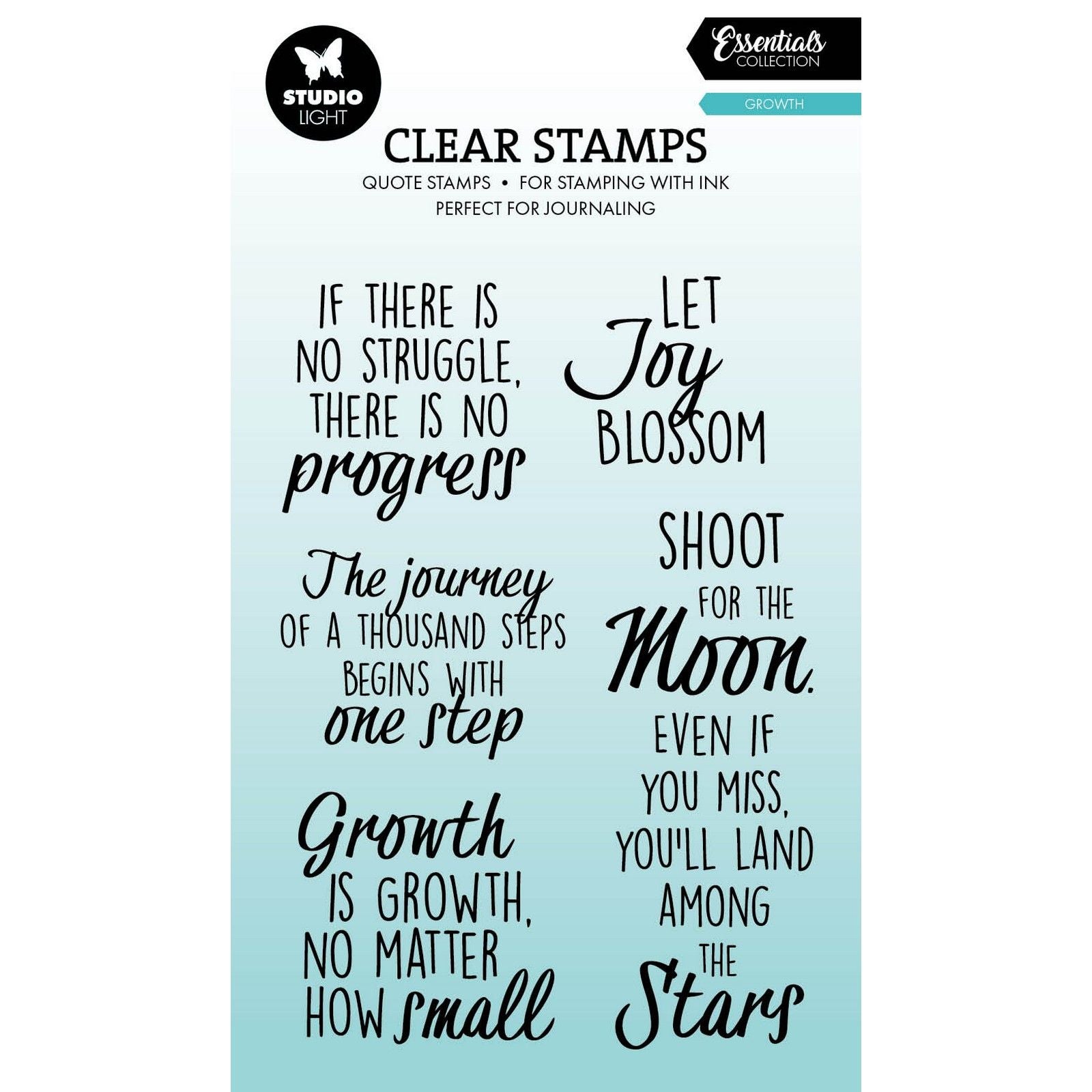 Studio light • essentials clear stamp quotes growth