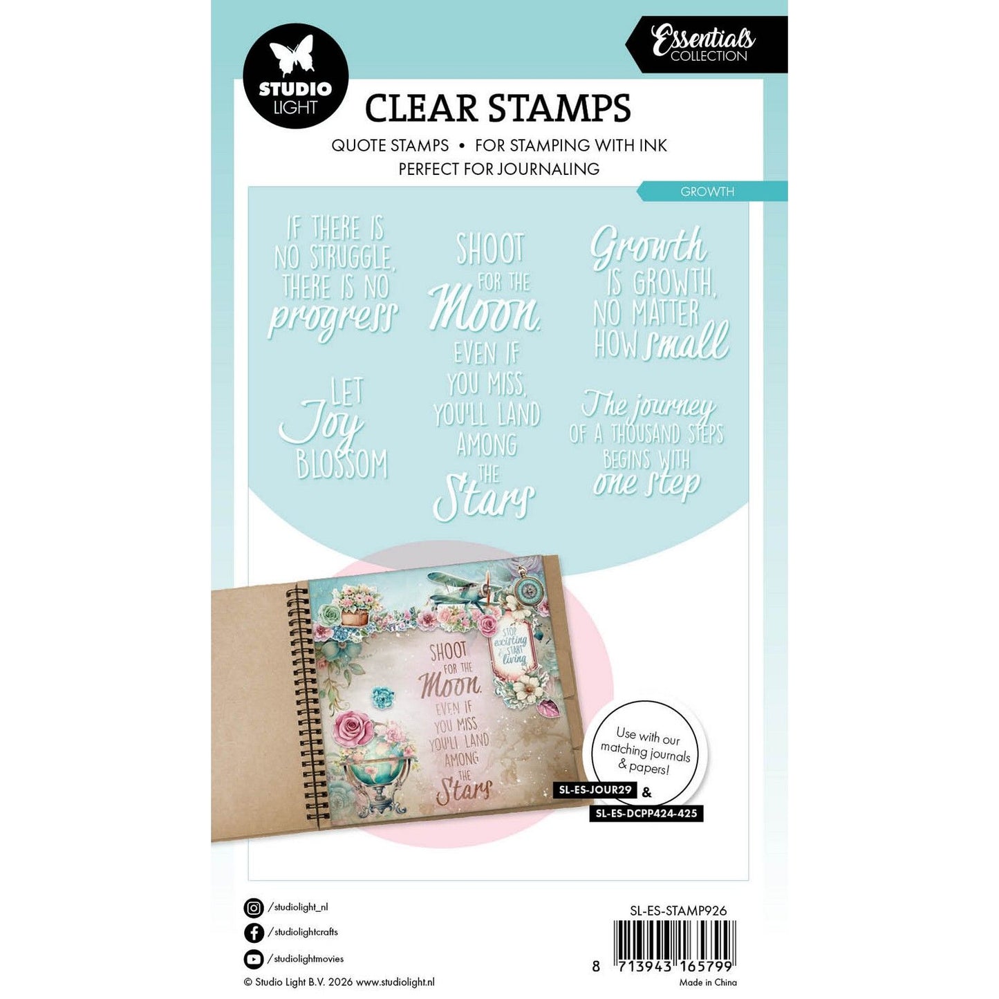 Studio light • essentials clear stamp quotes growth