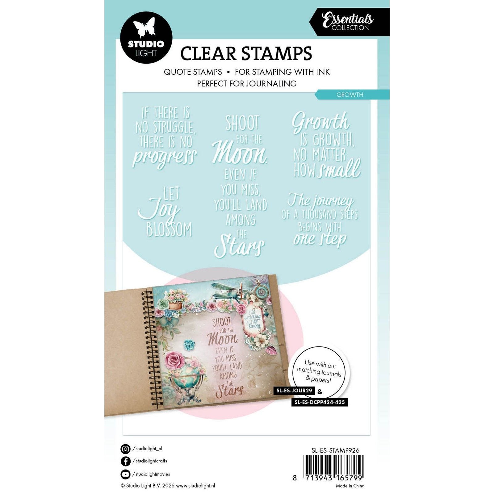 Studio light • essentials clear stamp quotes growth
