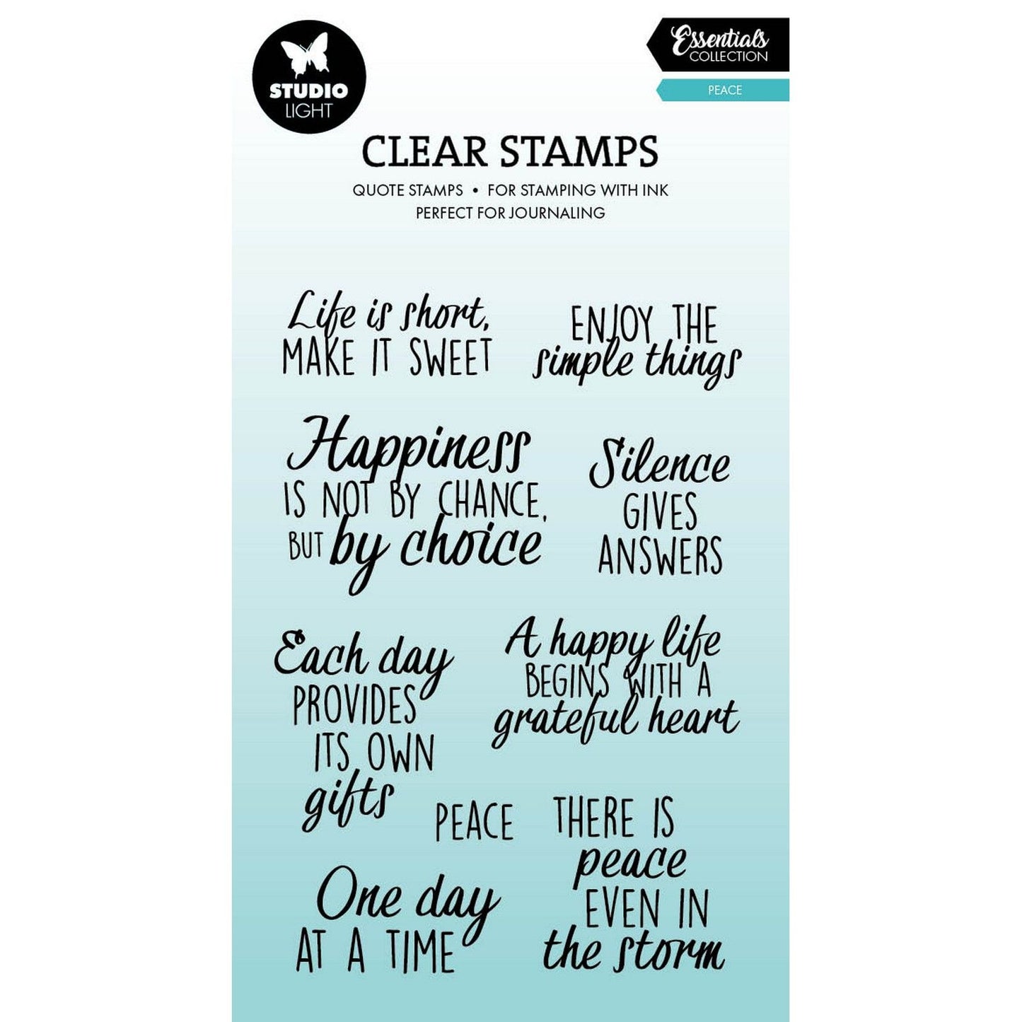 Studio light • essentials clear stamp quotes peace