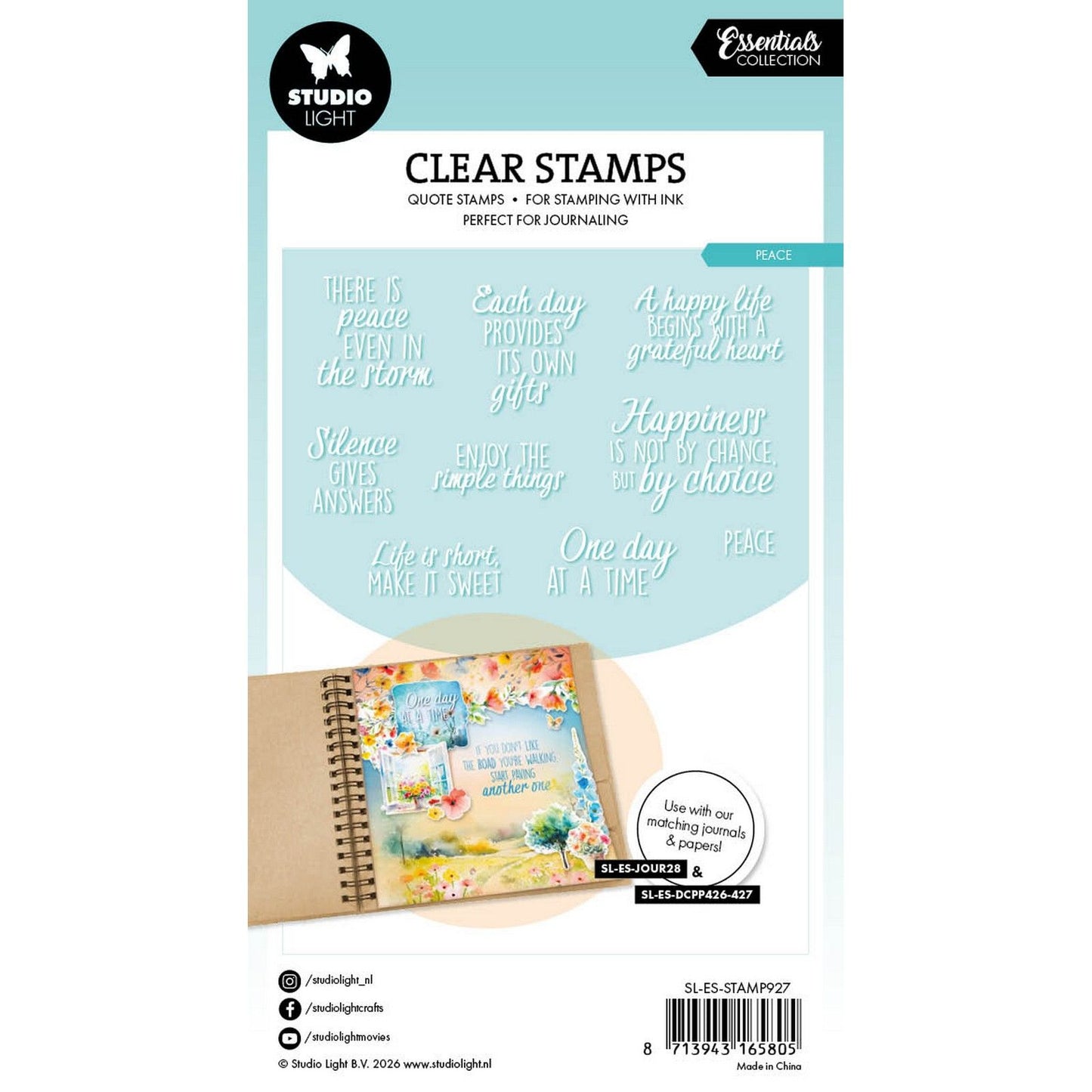 Studio light • essentials clear stamp quotes peace
