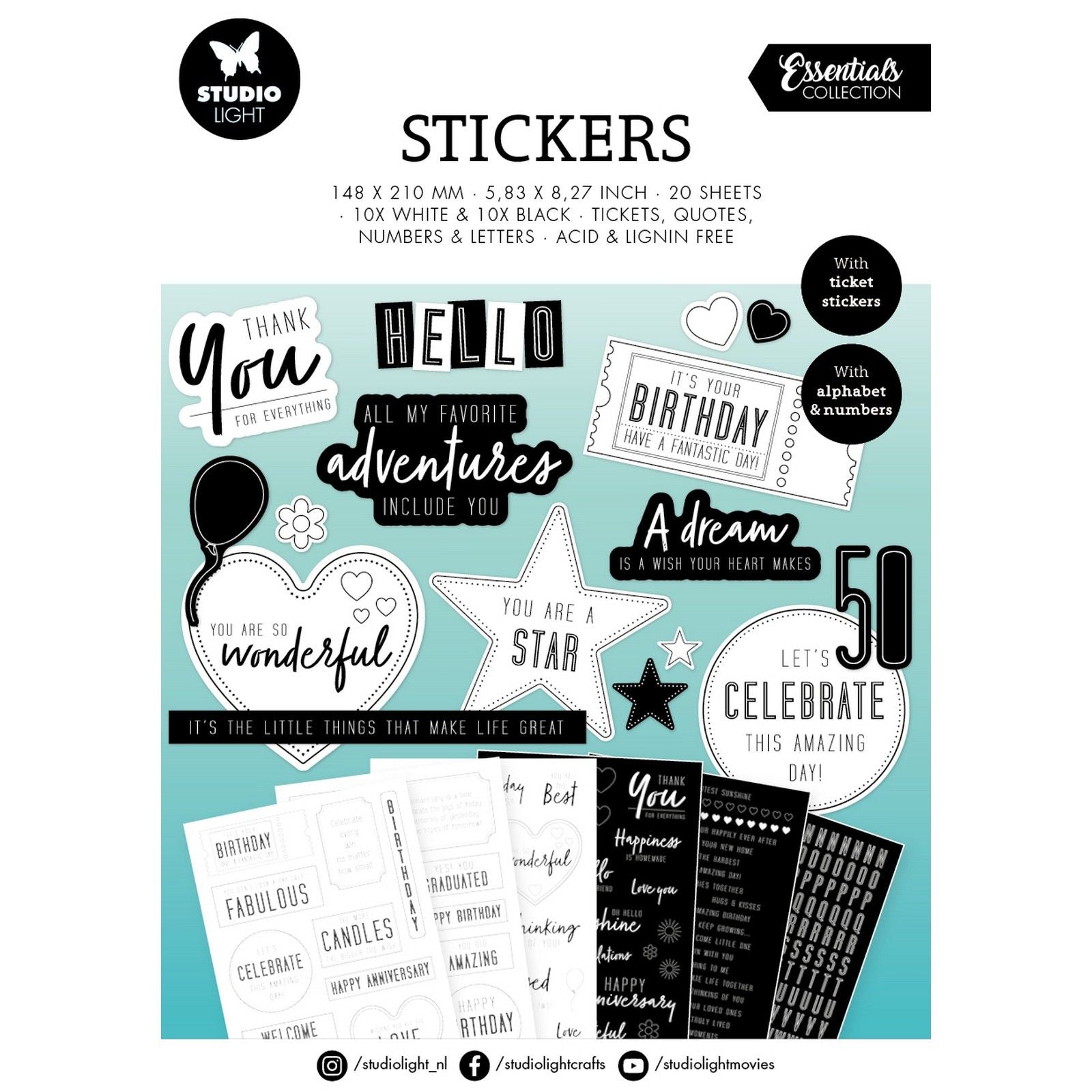 Studio light • essentials sticker block sentiments