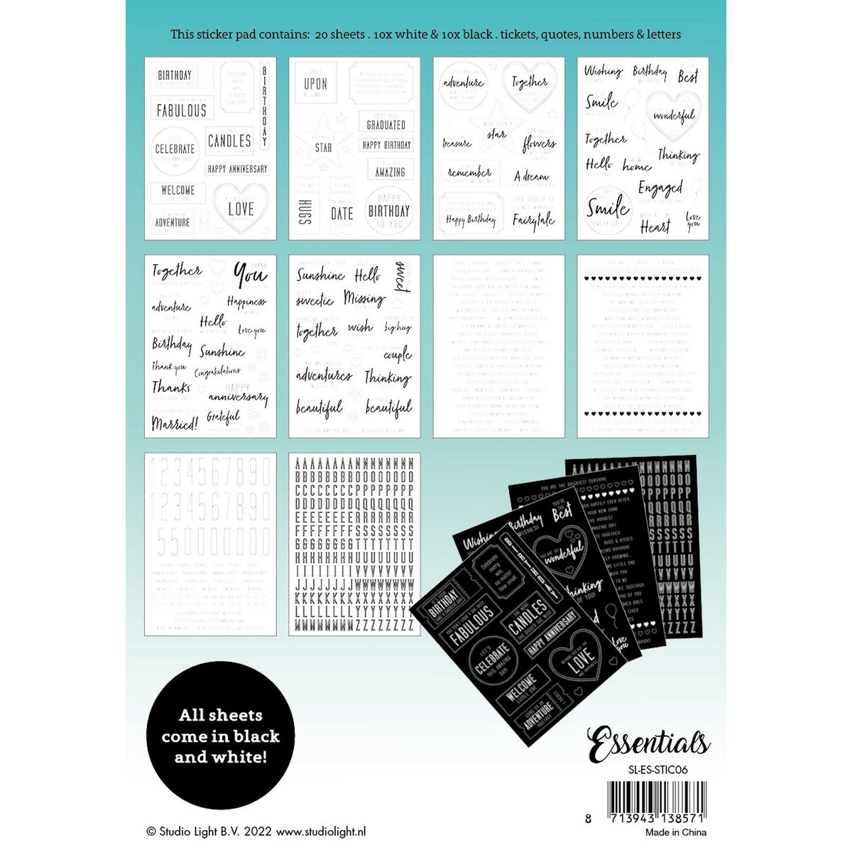 Studio light • essentials sticker block sentiments