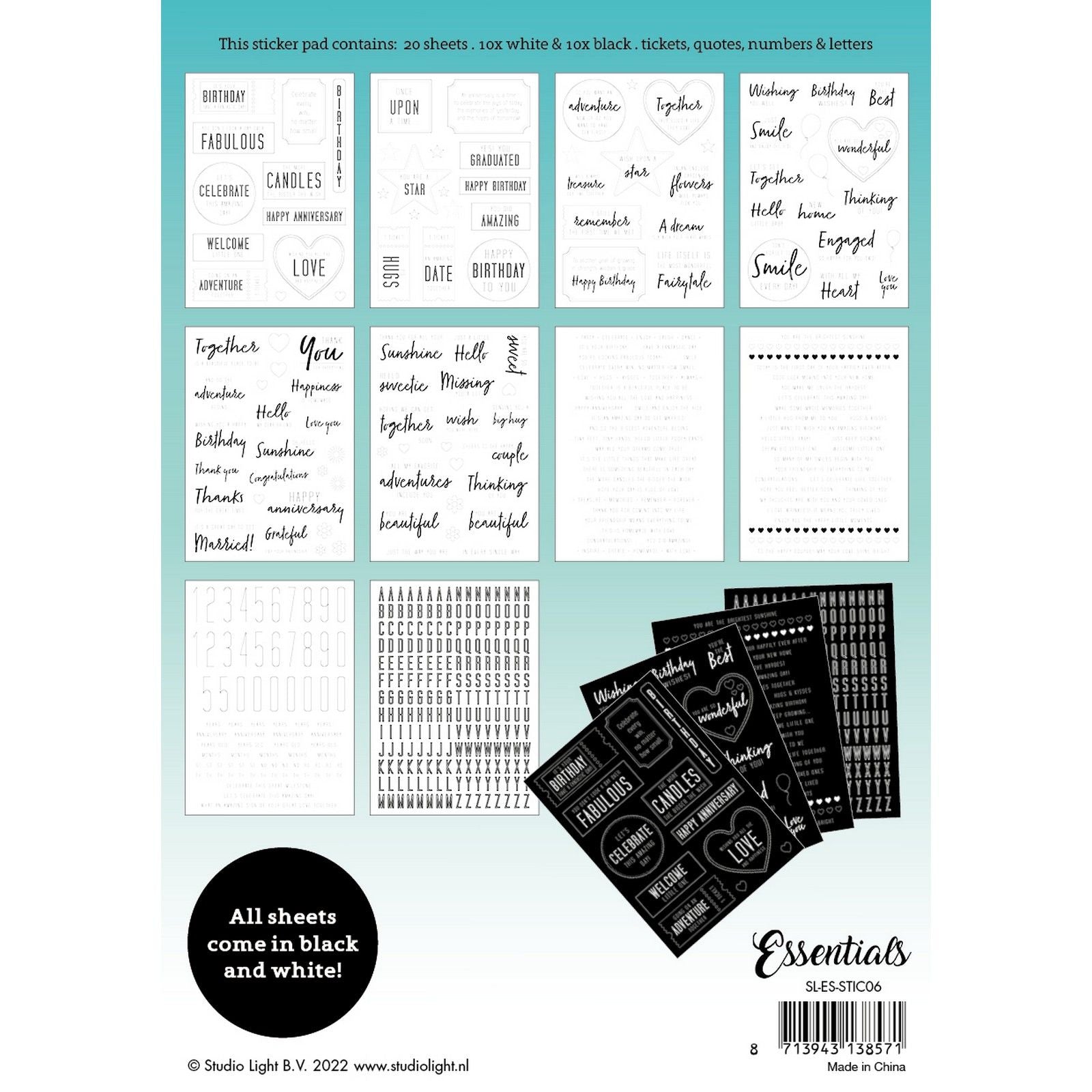 Studio light • essentials sticker block sentiments