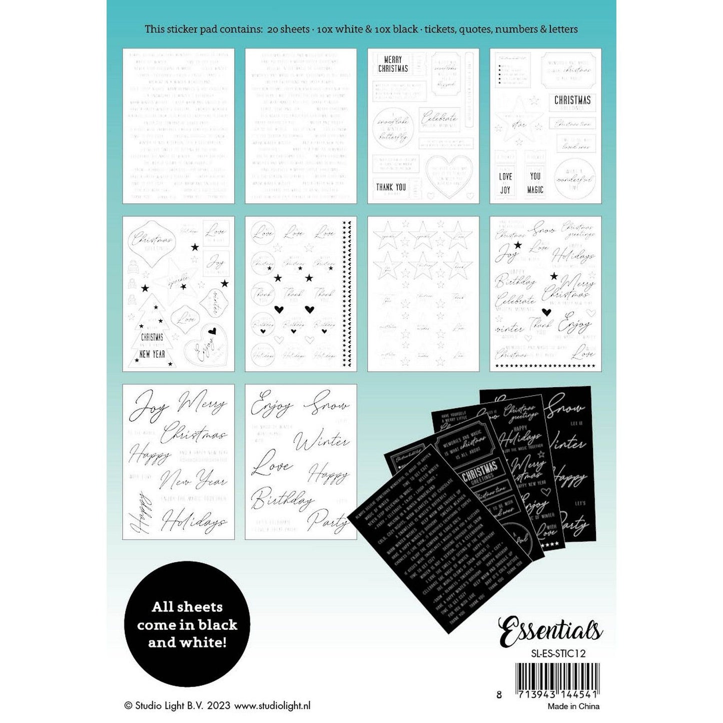 Studio light • essentials sticker block christmas everyday