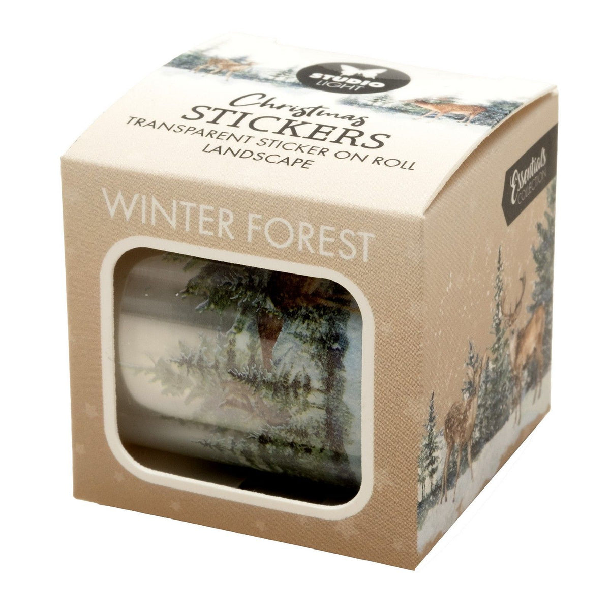 Studio light • essentials clear stickers winter wonderland on a roll
