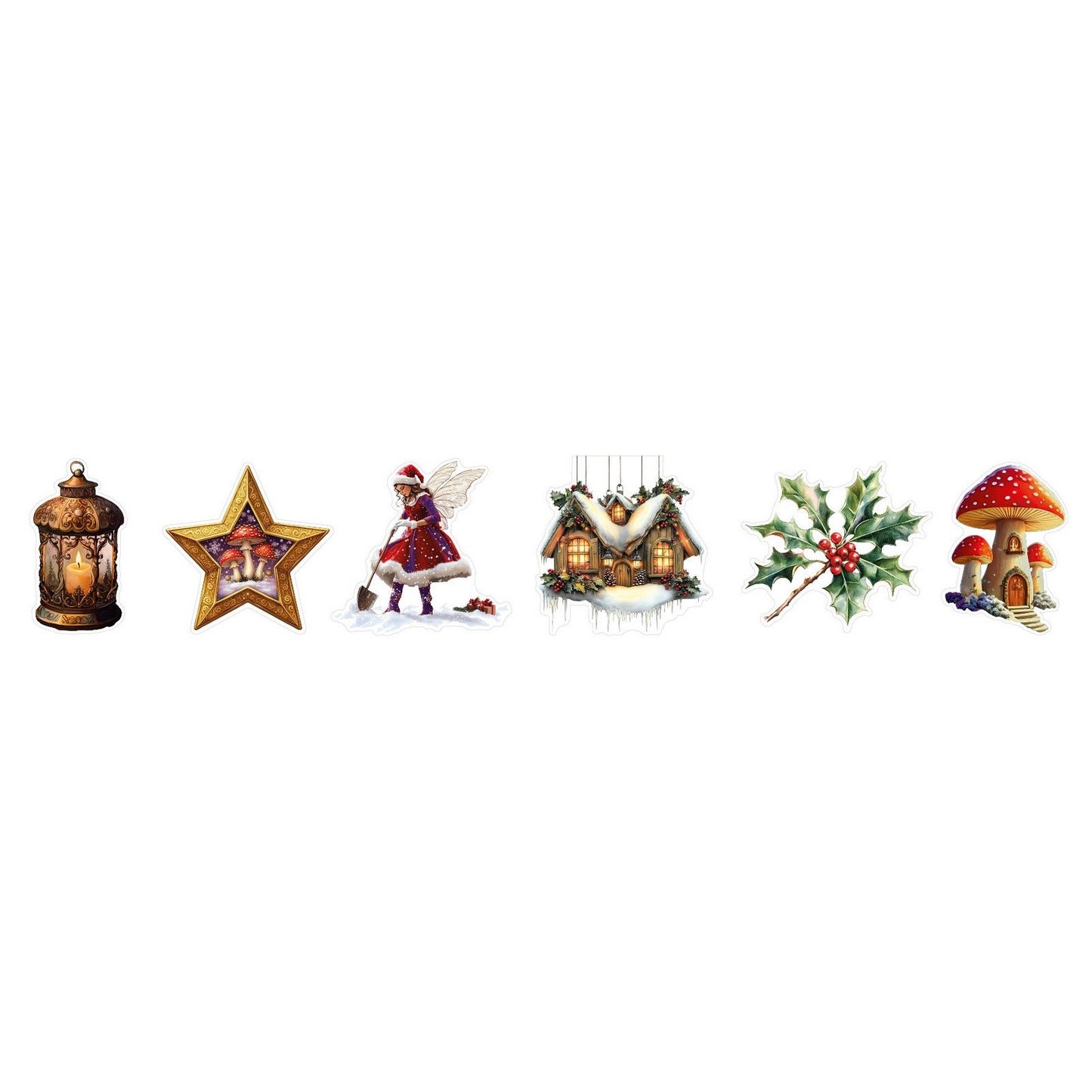 Studio light • essentials clear stickers fairy christmas 6 designs