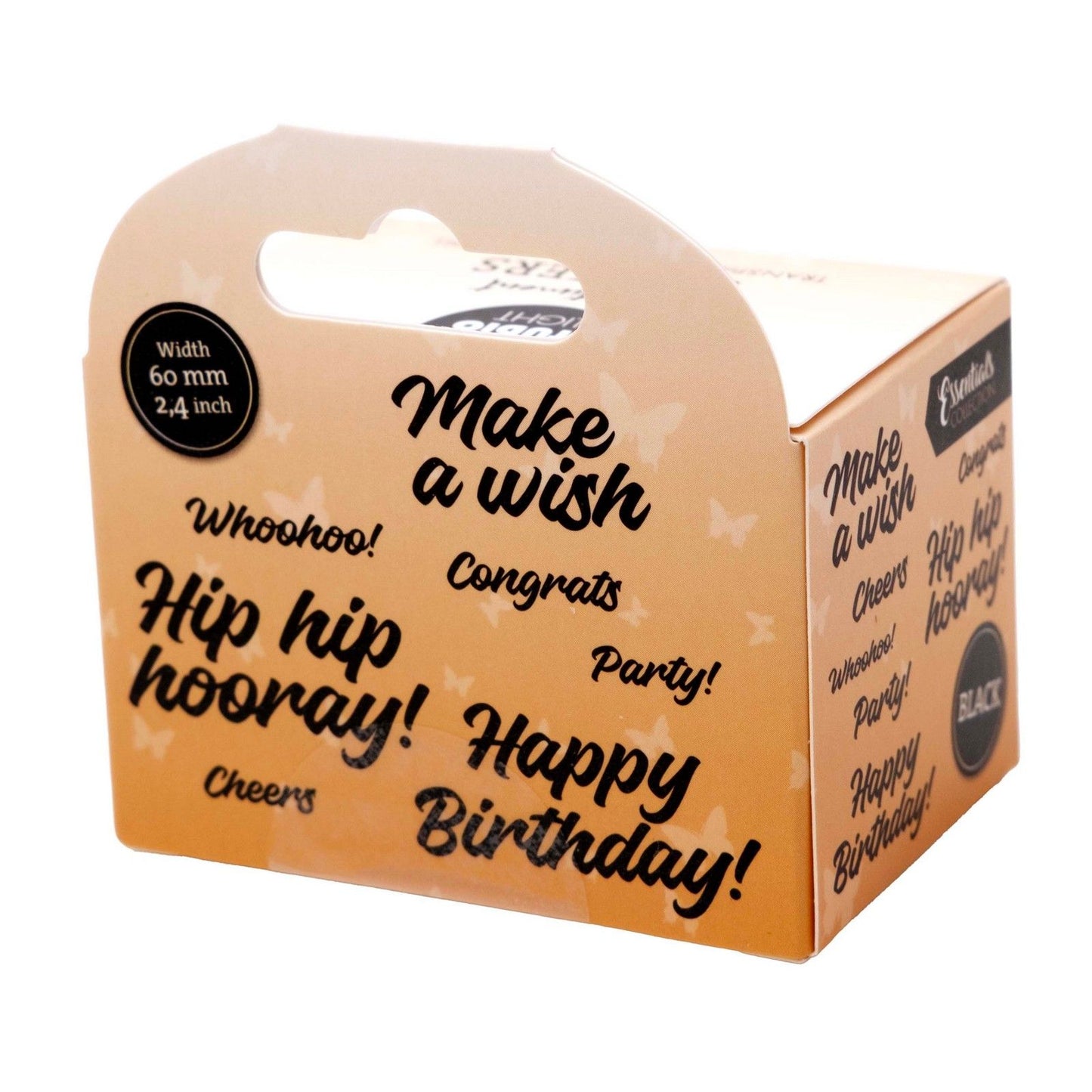 Studio light • essentials clear stickers black hip hip hooray