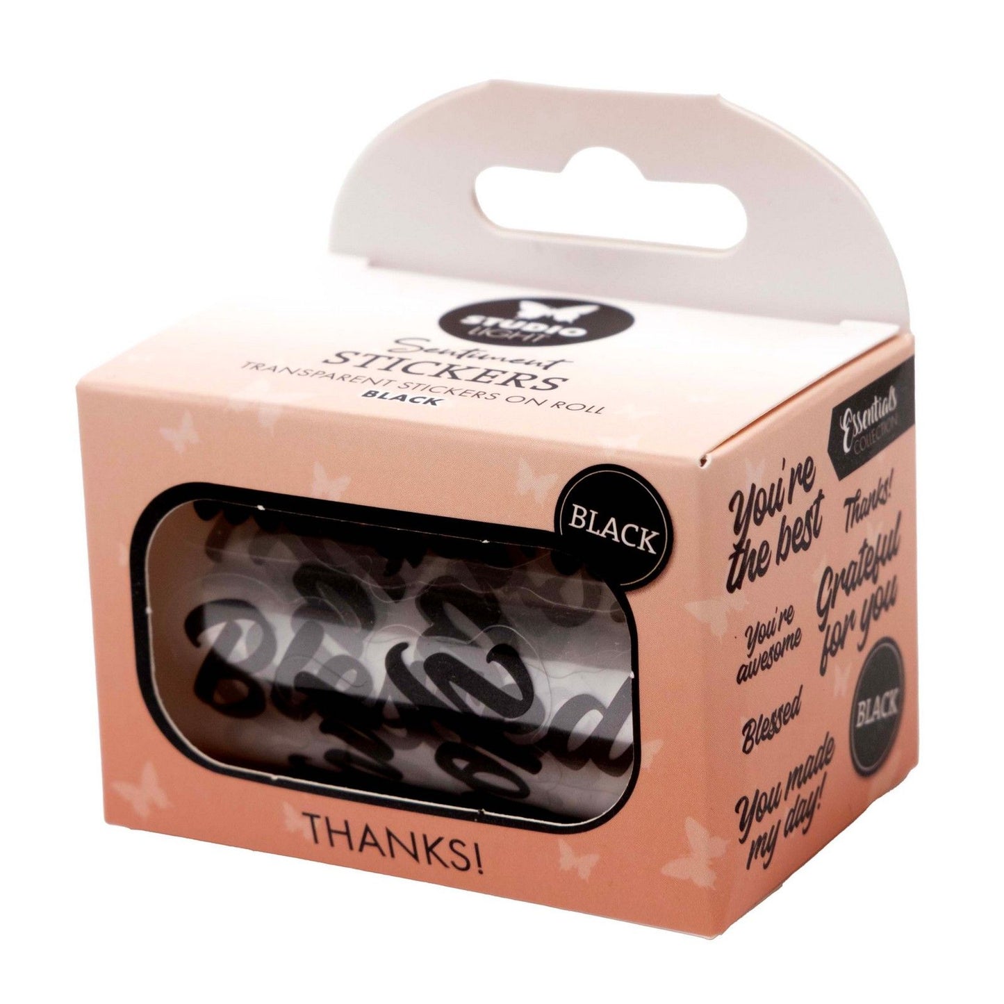 Studio light • essentials clear stickers black thanks!