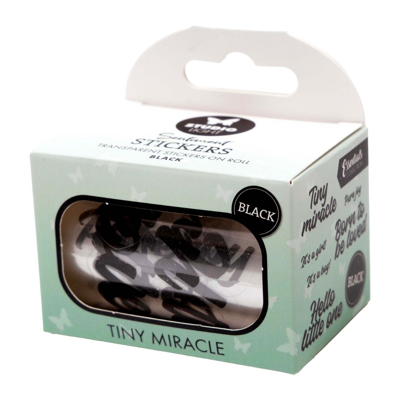 Studio light • essentials clear stickers black tiny miracle