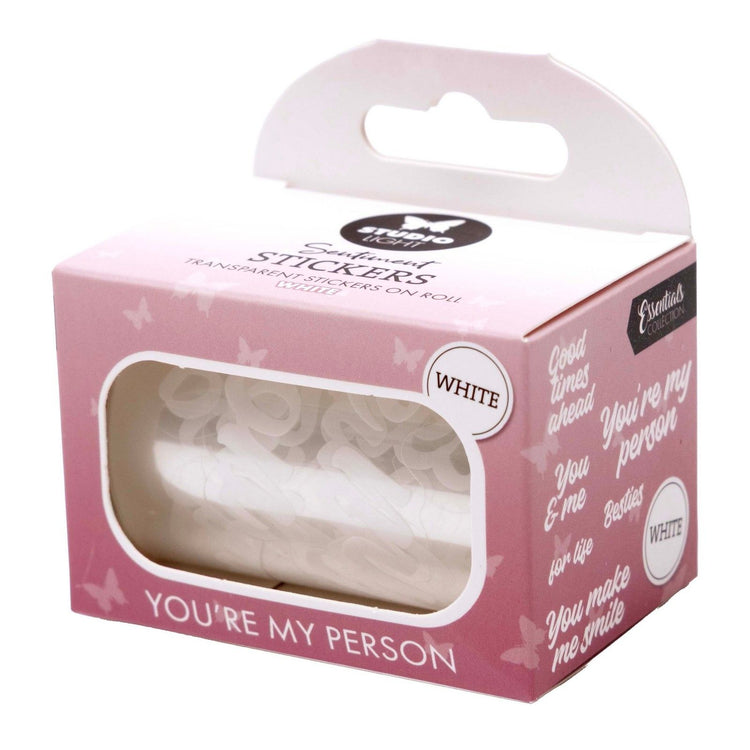 Studio light • essentials clear stickers white you're my person