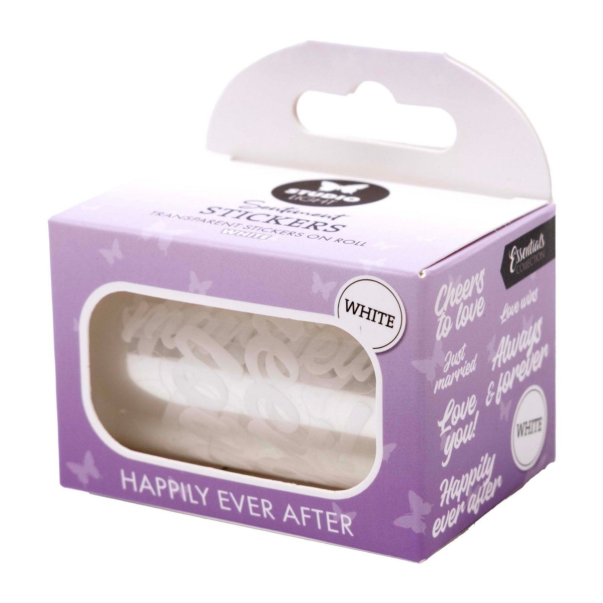 Studio light • essentials clear stickers white happily ever after