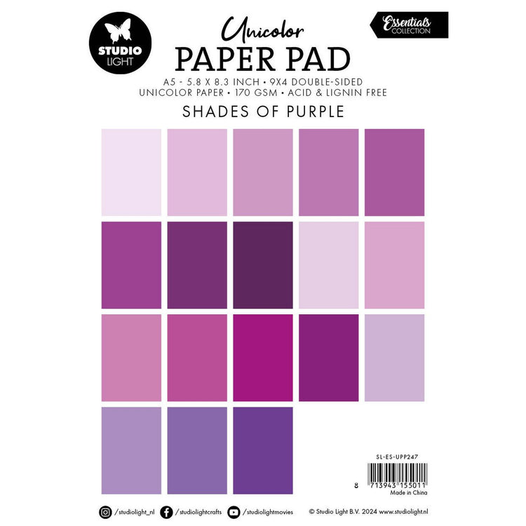 Studio light • essentials unicolor paper pad shades of purple