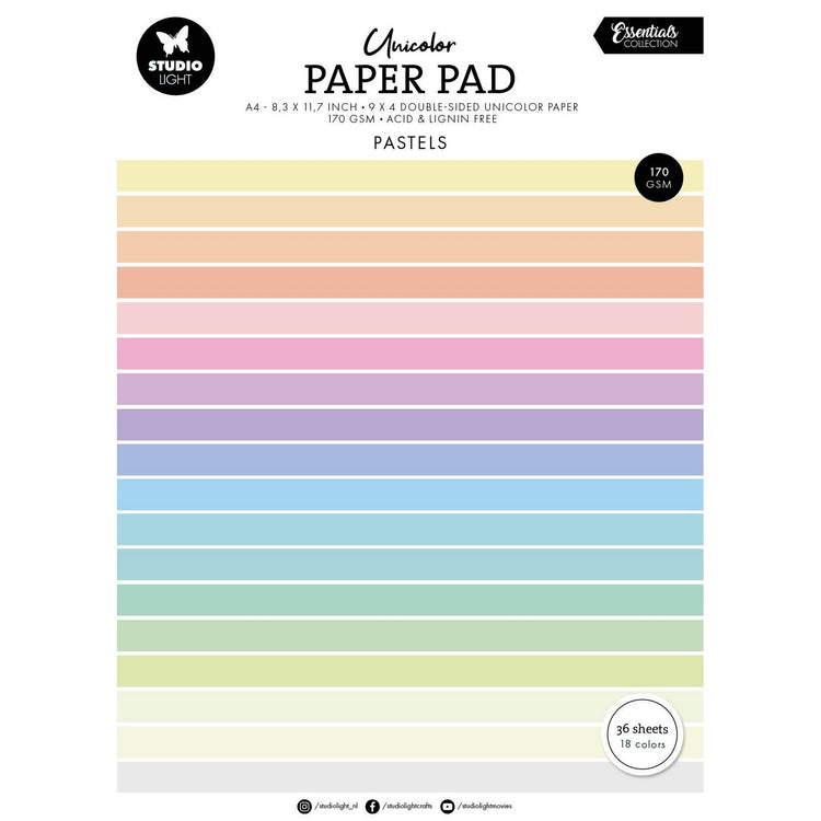 Studio light • essentials unicolor paper pad pastels tones