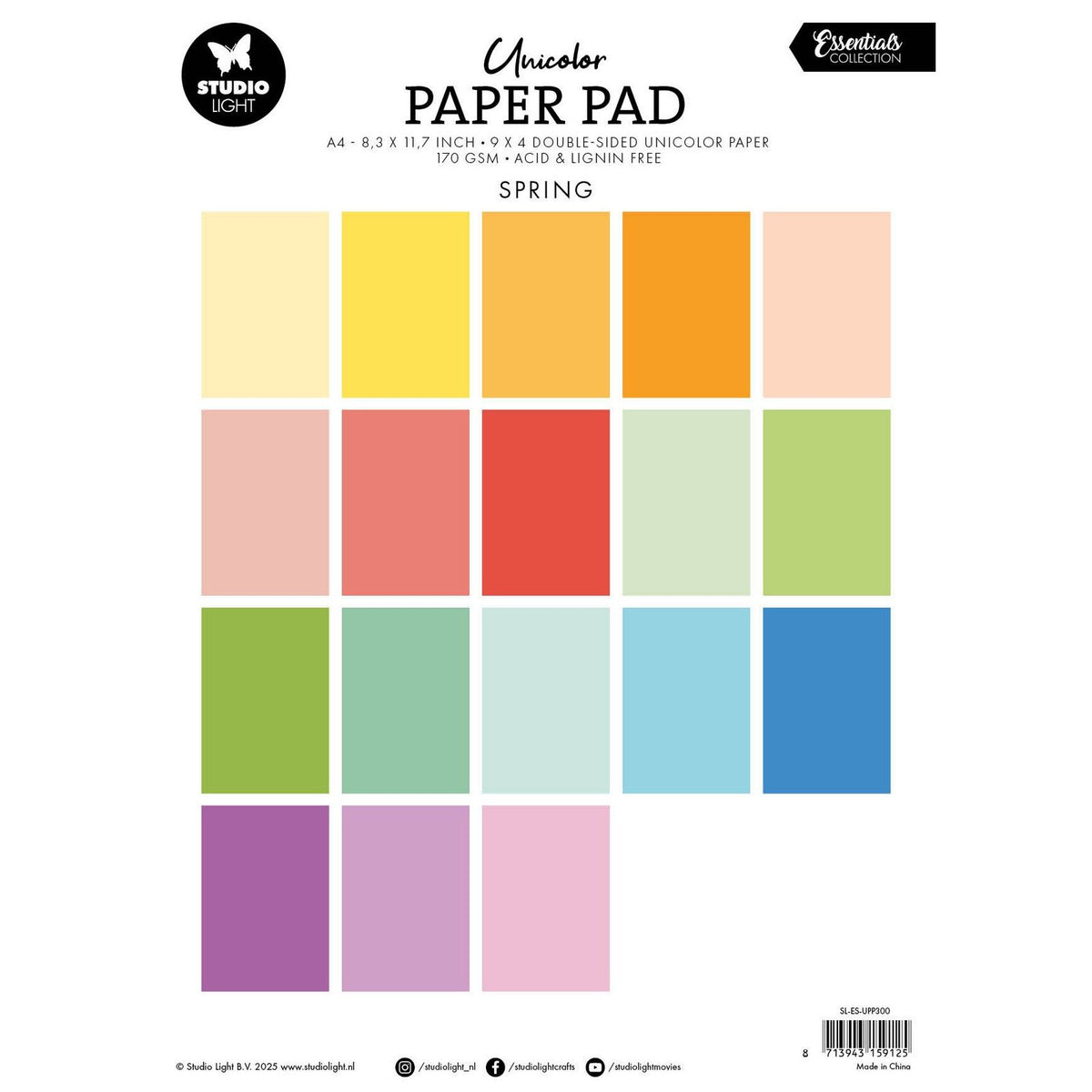 Studio light • essentials unicolor paper pad spring tones