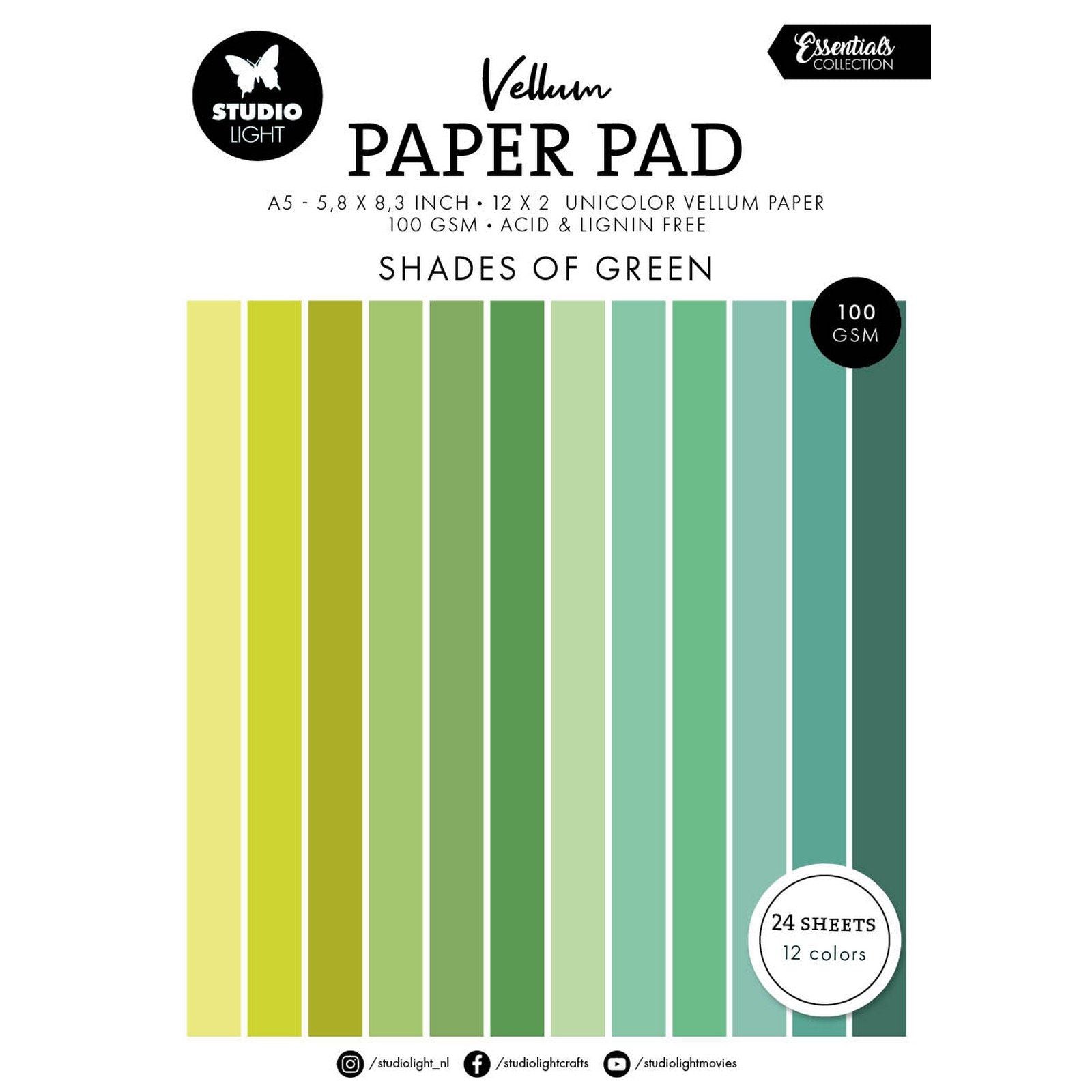Studio light • essentials vellum paper pad unicolor paper