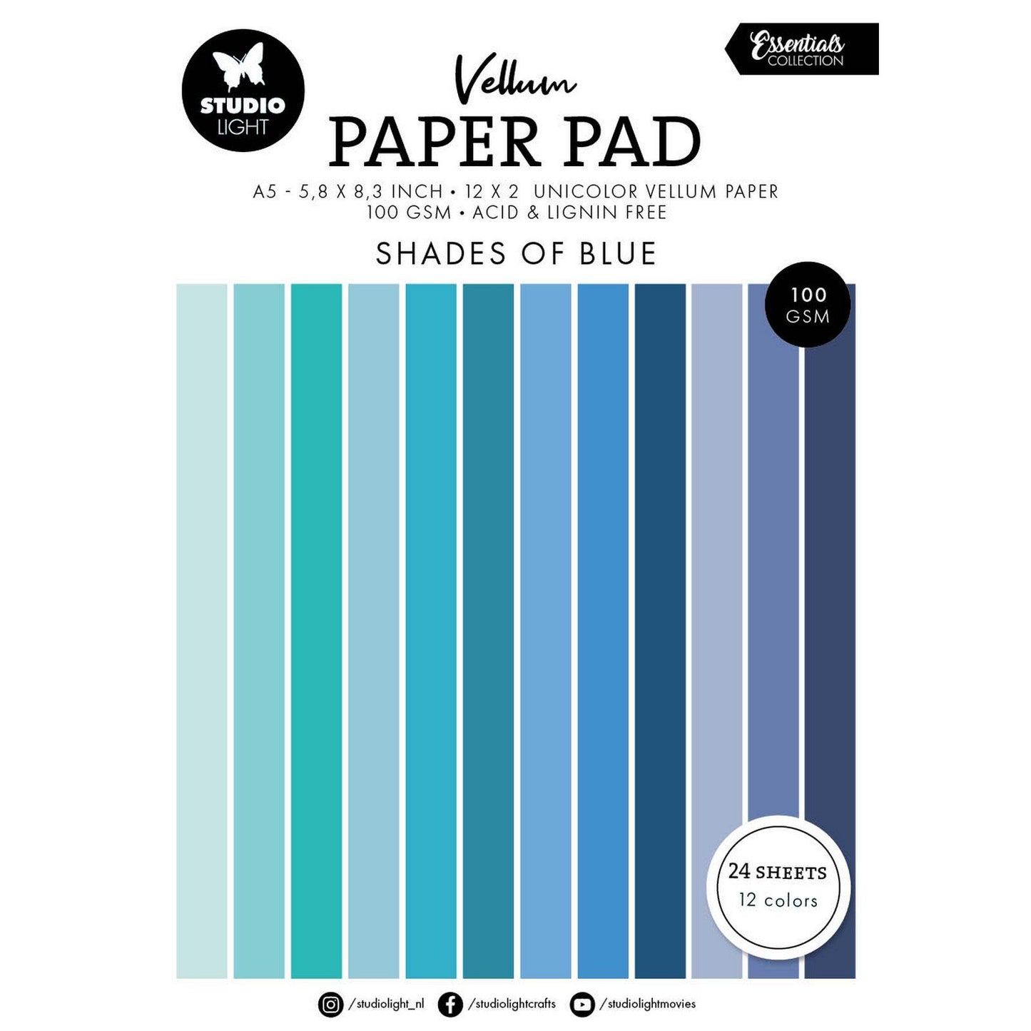 Studio light • essentials vellum paper pad unicolor paper