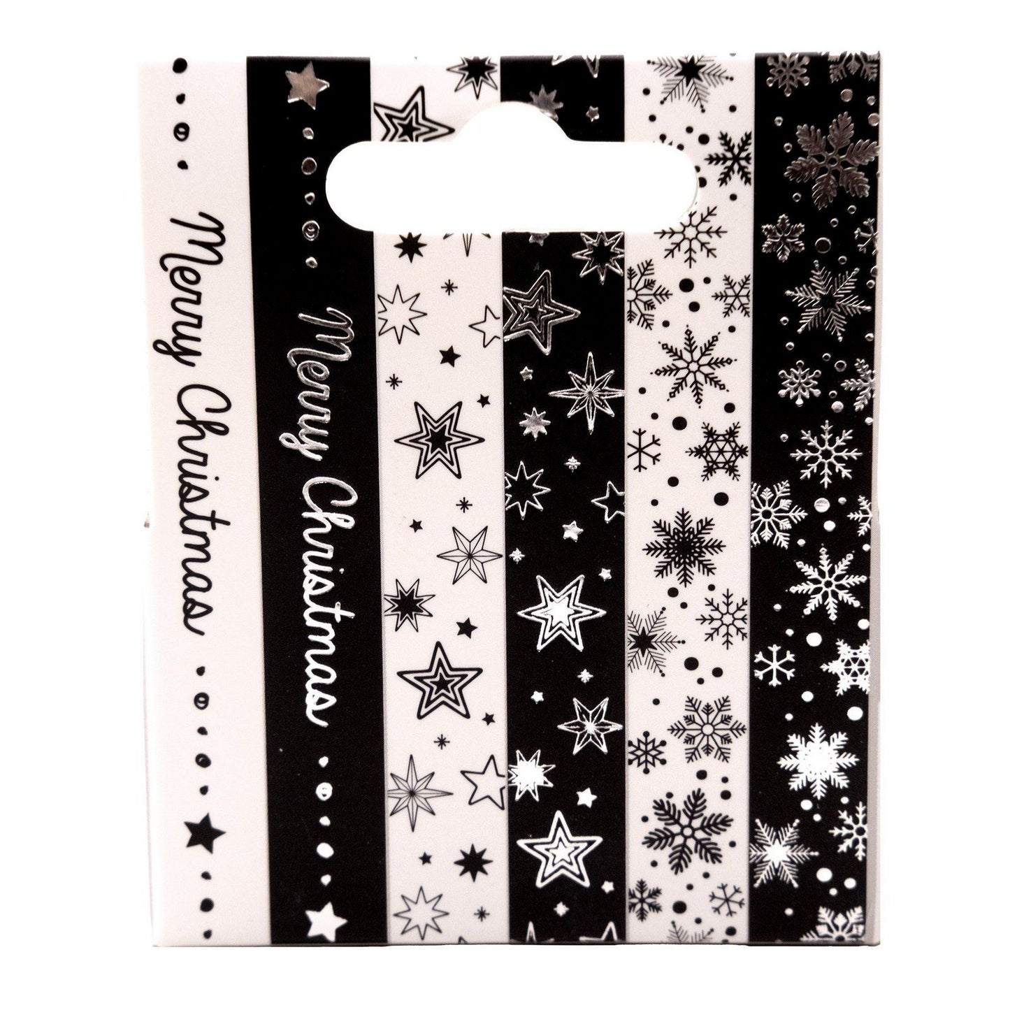 Studio light • essentials washi tape black white english silver