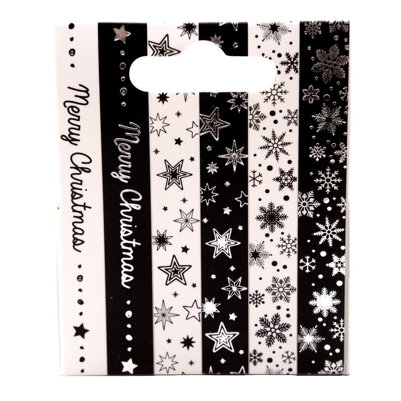 Studio light • essentials washi tape black white english silver