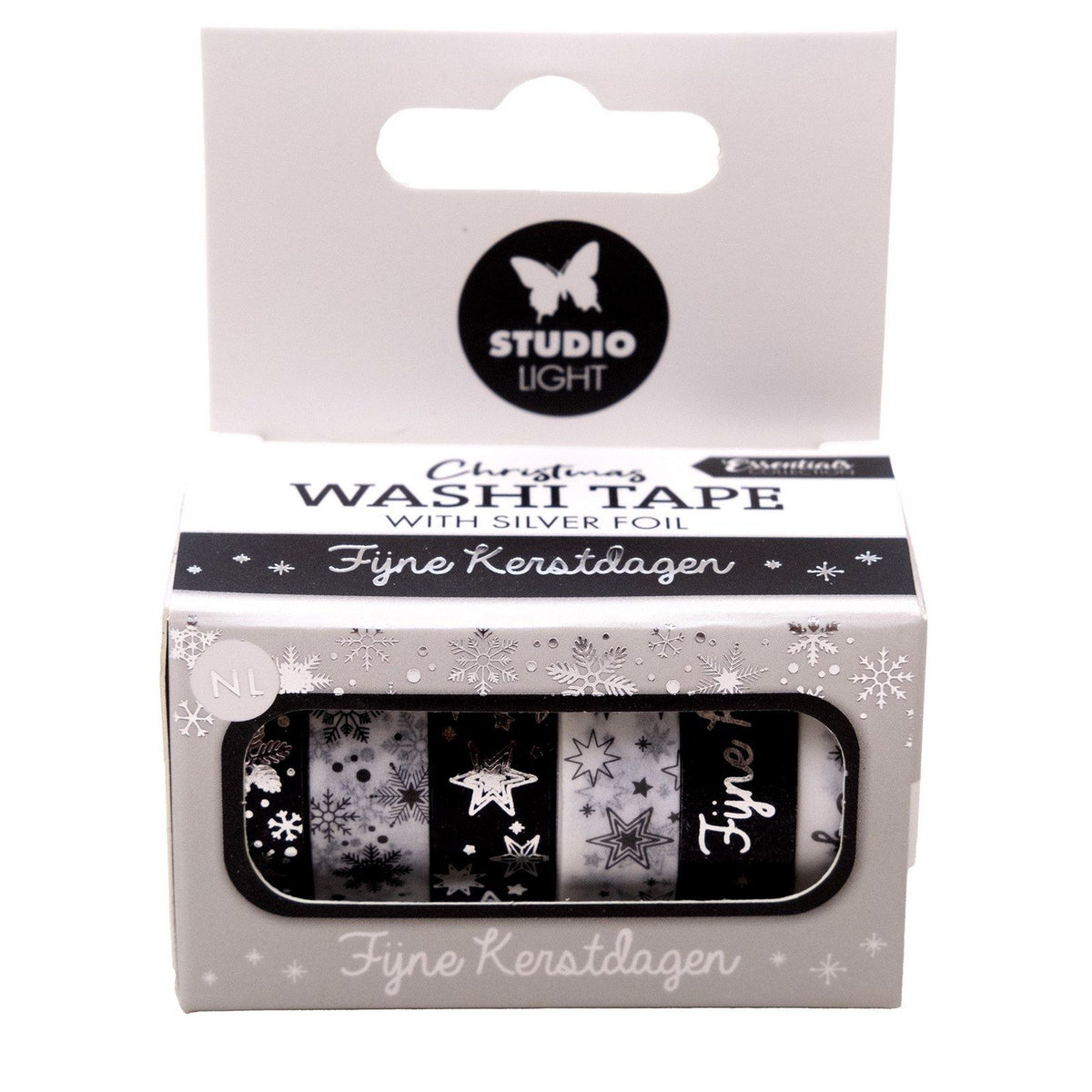Studio light • essentials washi tape black white nl silver