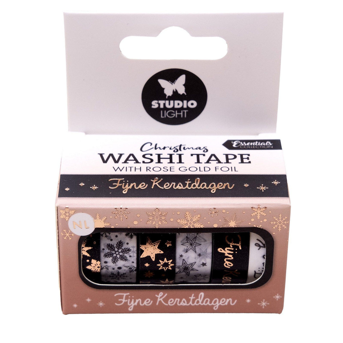 Studio light • essentials washi tape black white nl rose gold