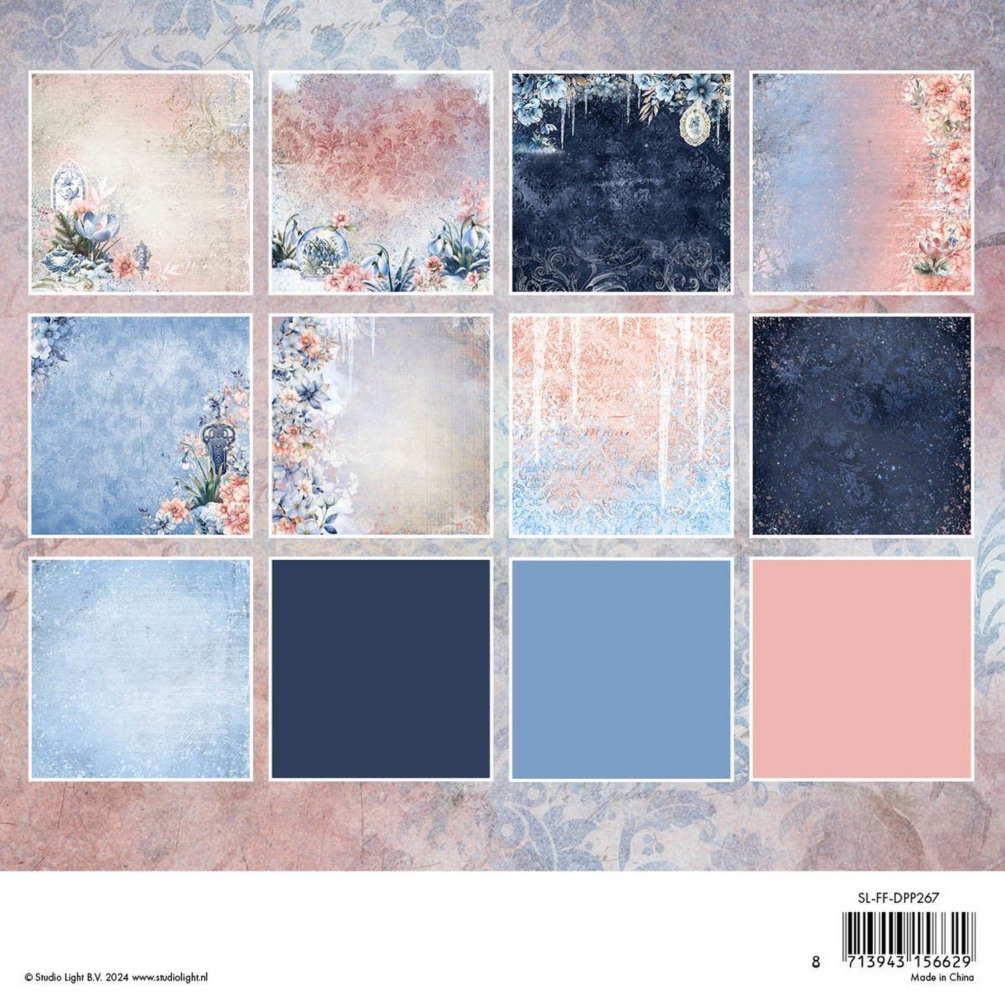 Studio light • frozen flowers paper pad backgrounds