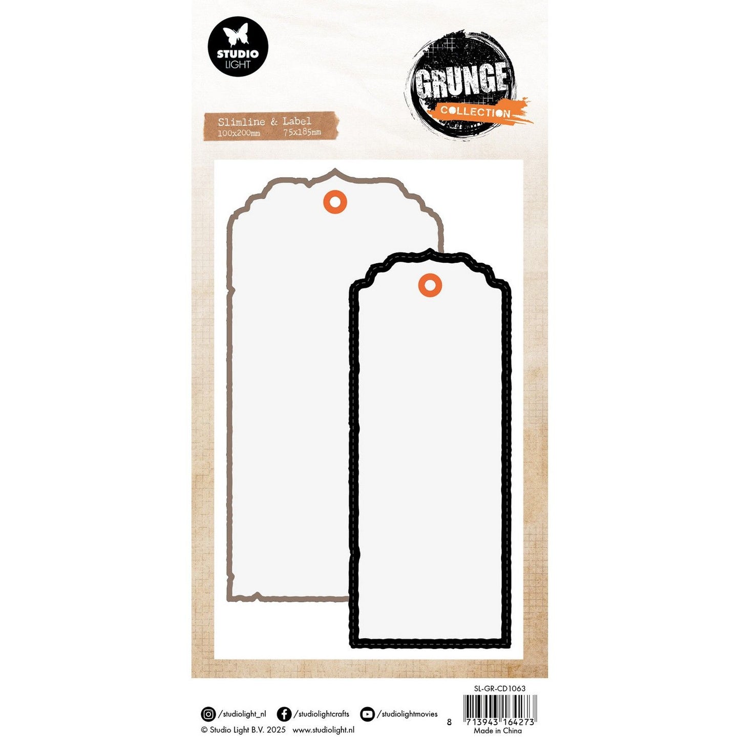 Studio light • grunge collection cutting dies big labels