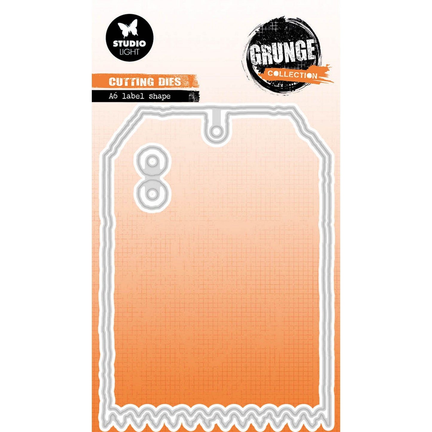 Studio light • grunge collection cutting die a6 label shape